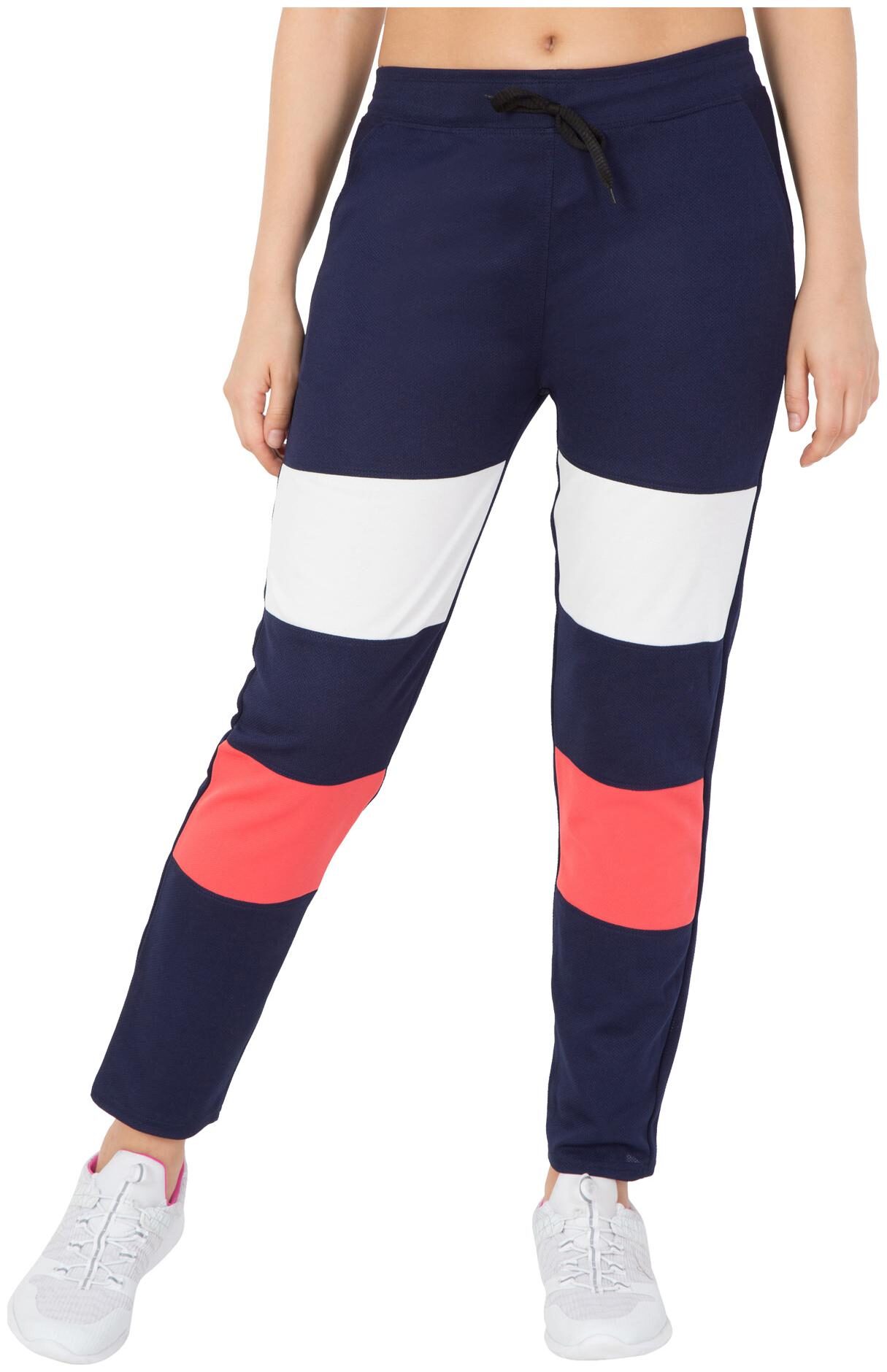 

Cliths Women Slim fit Cotton Self design Track pants - Blue