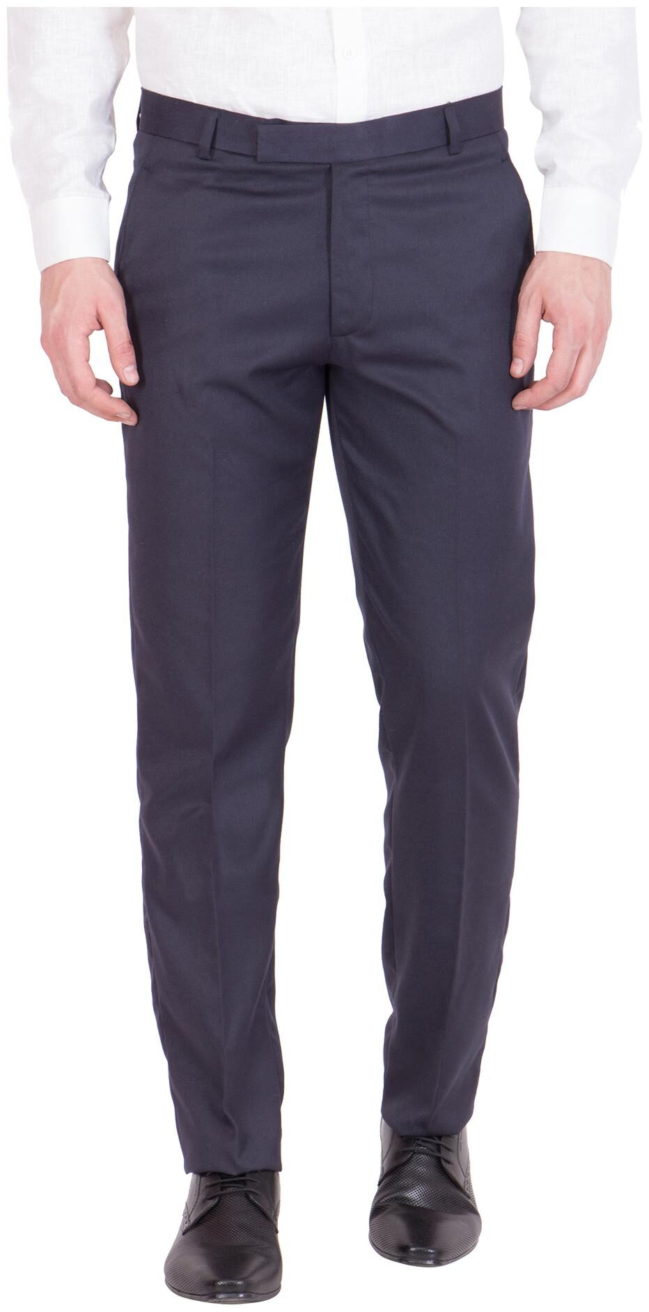 

Cliths Men Solid Slim Fit Formal Trouser - Navy Blue