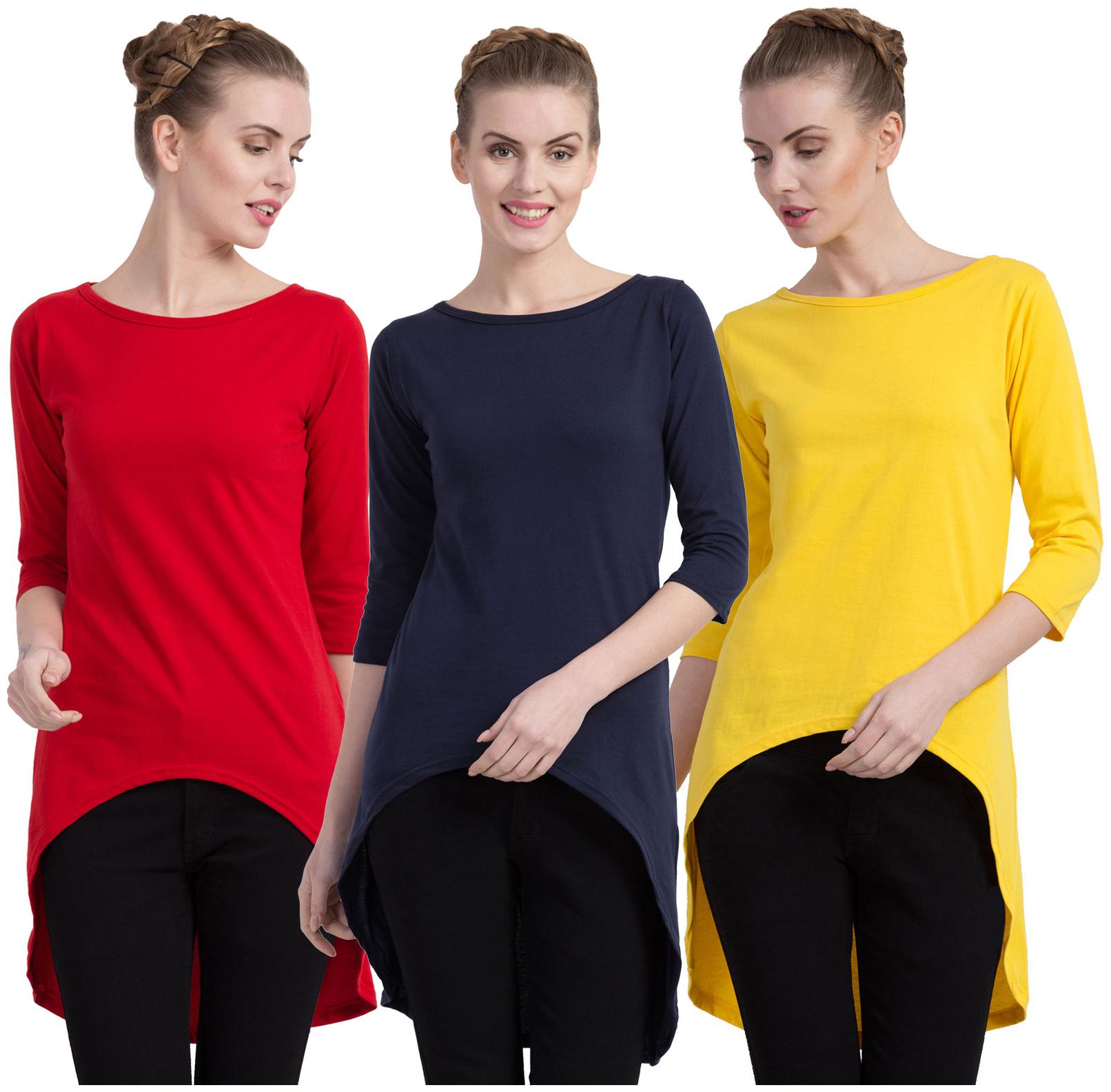 

Cliths Women Solid Regular tunic - Multi