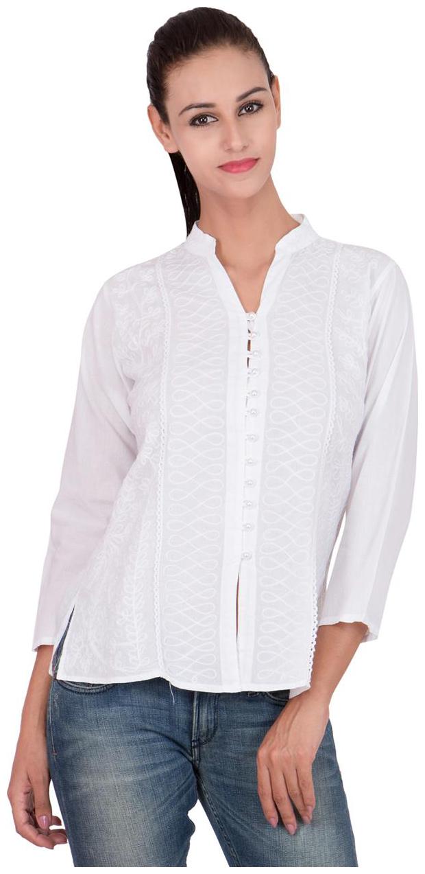 

Cliths Women s White Cotton Tunic