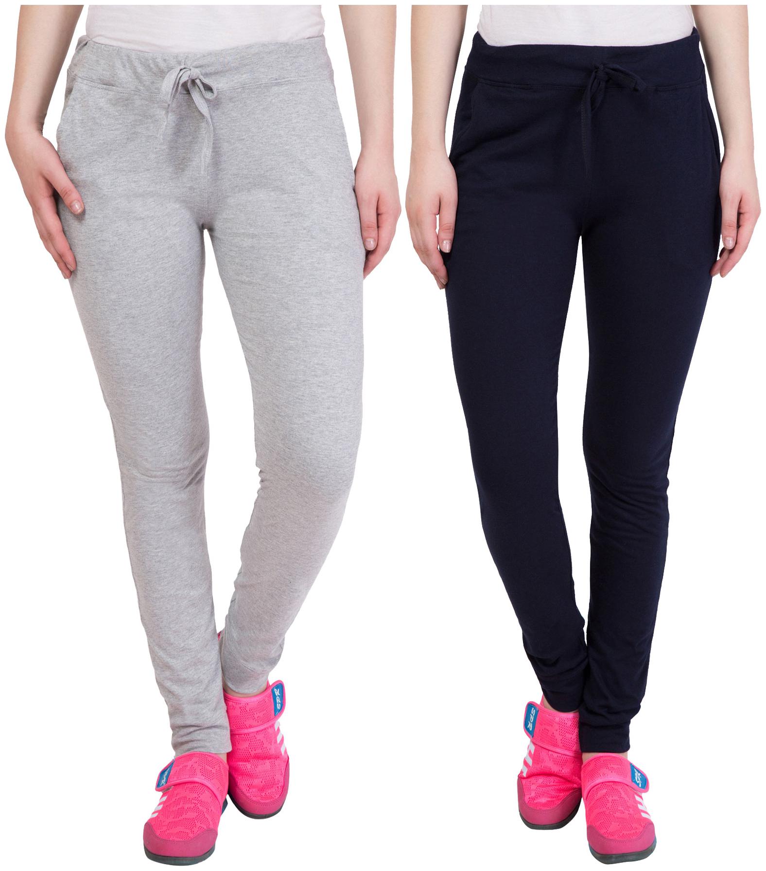 

Cliths Women Cotton Joggers Grey Blue
