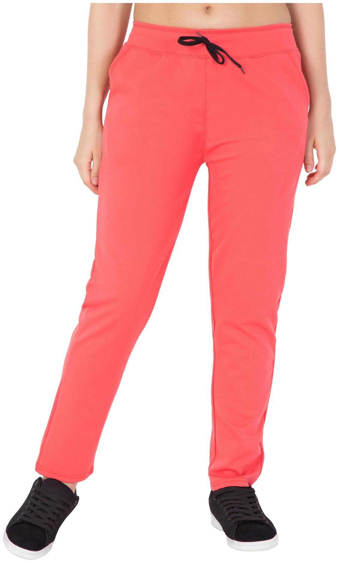 

Cliths Women Slim fit Cotton Self design Track pants - Orange