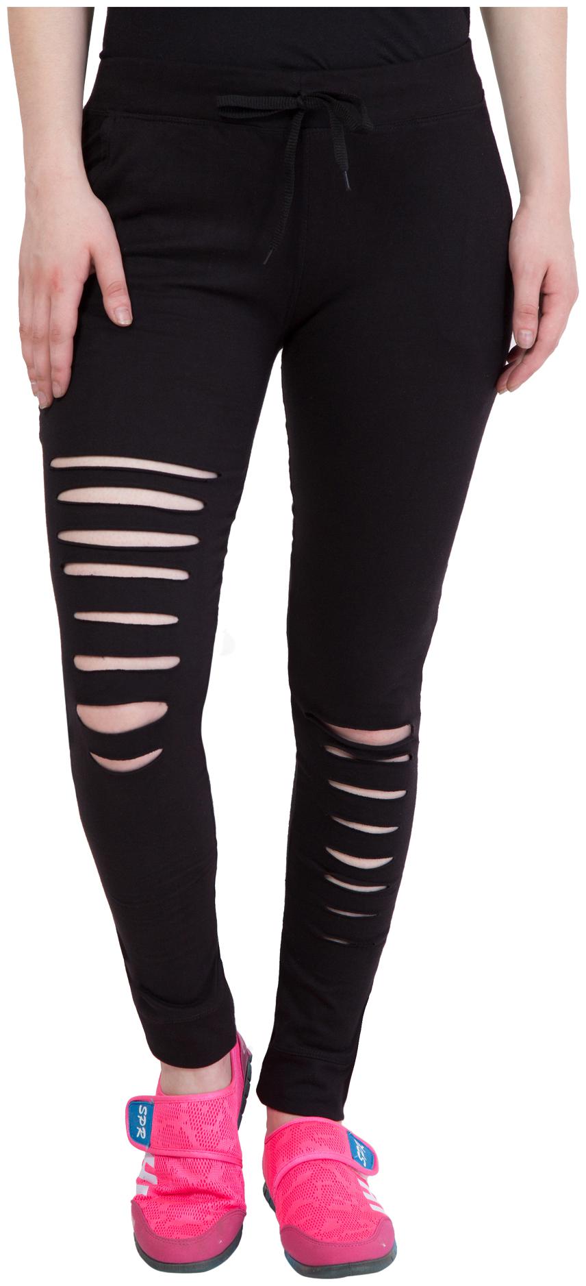 

Cliths Women Cotton Blend Self Design Black Jogger