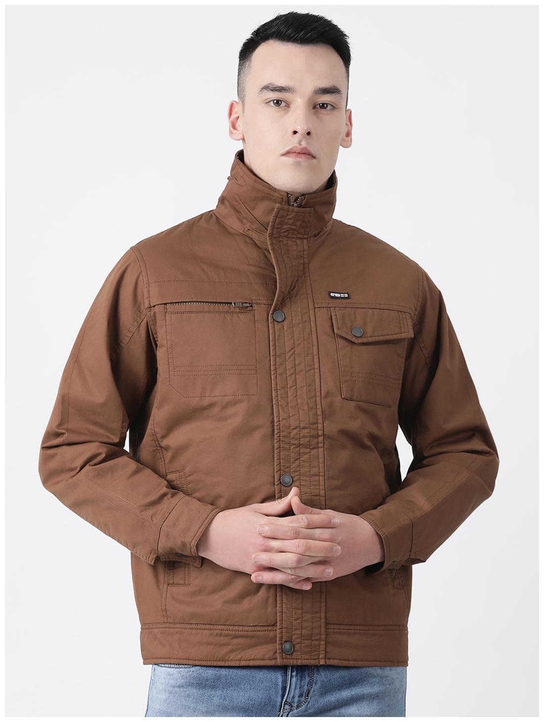 

Cloak Decker Brown Solid Cotton Blend Jacket