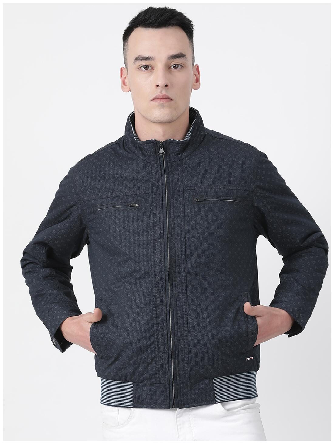 

Cloak Decker Blue Solid Cotton Blend Jacket