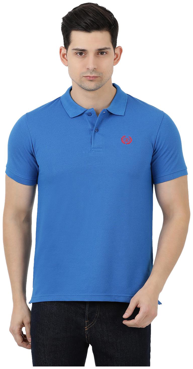 

Cloak Decker Men Blue Regular fit Cotton Polo collar T-Shirt - Pack Of 1