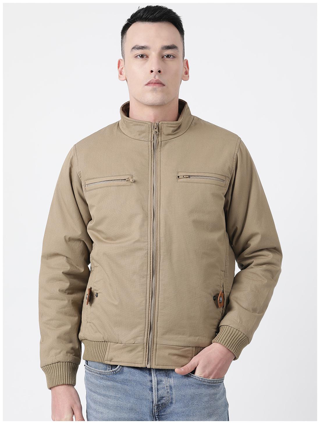 

Cloak Decker Beige Solid Cotton Blend Jacket