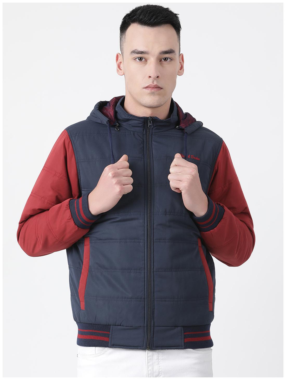 

Cloak Decker Blue Solid Cotton Blend Hood Jacket
