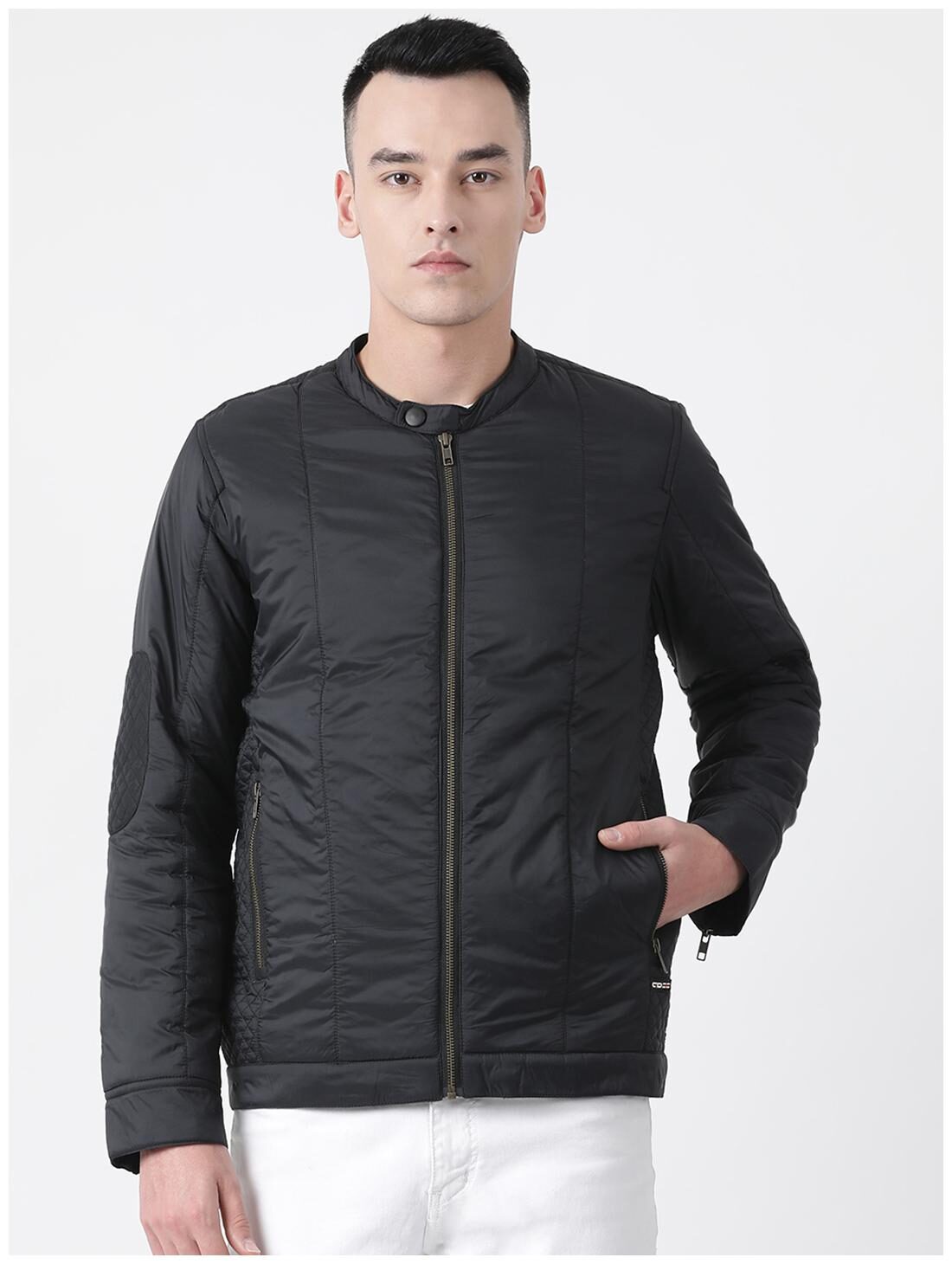

Cloak Decker Black Solid Cotton Blend Jacket