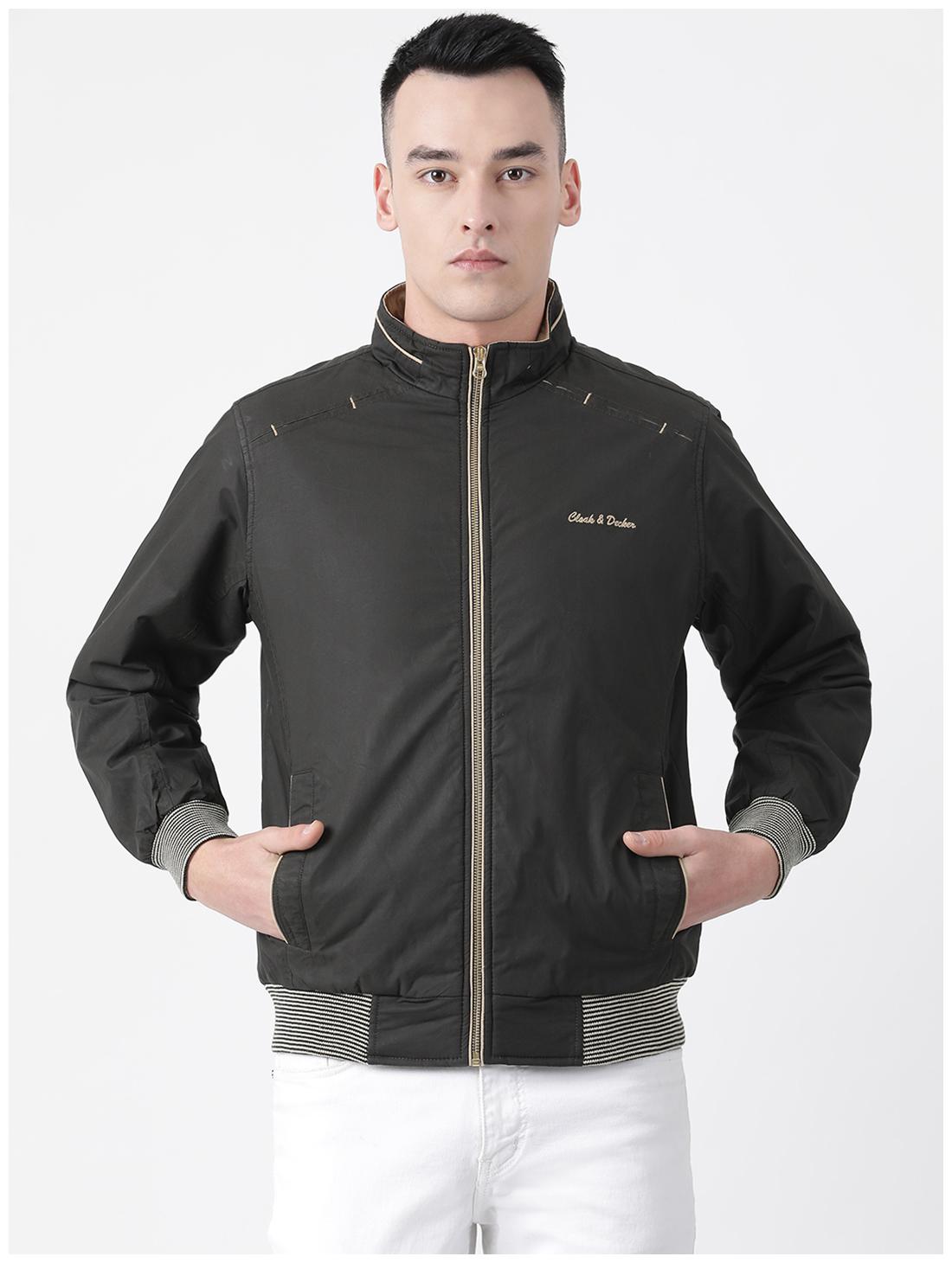 

Cloak Decker Grey Solid Cotton Blend Jacket