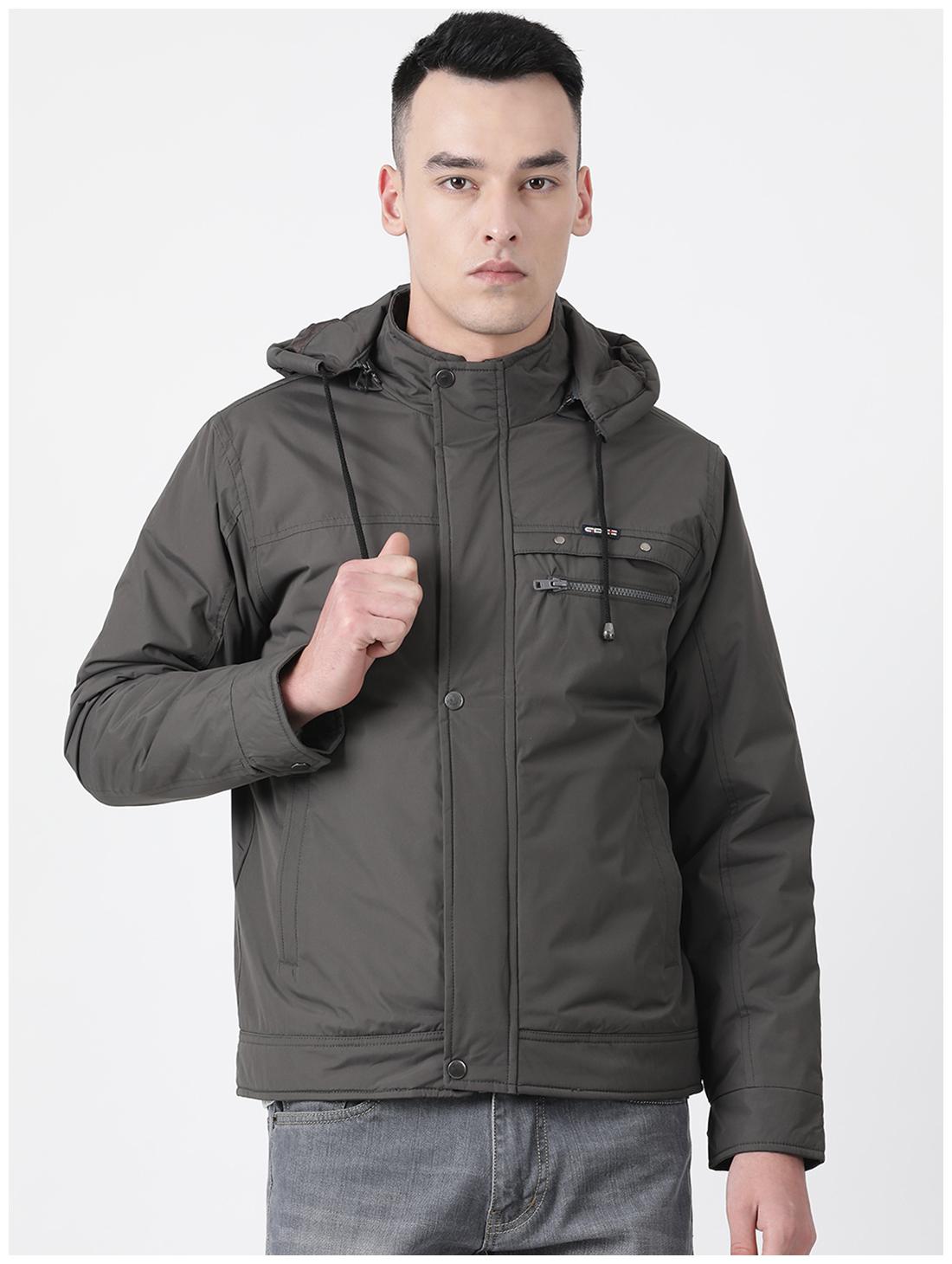 

Cloak Decker Grey Solid Cotton Blend Jacket