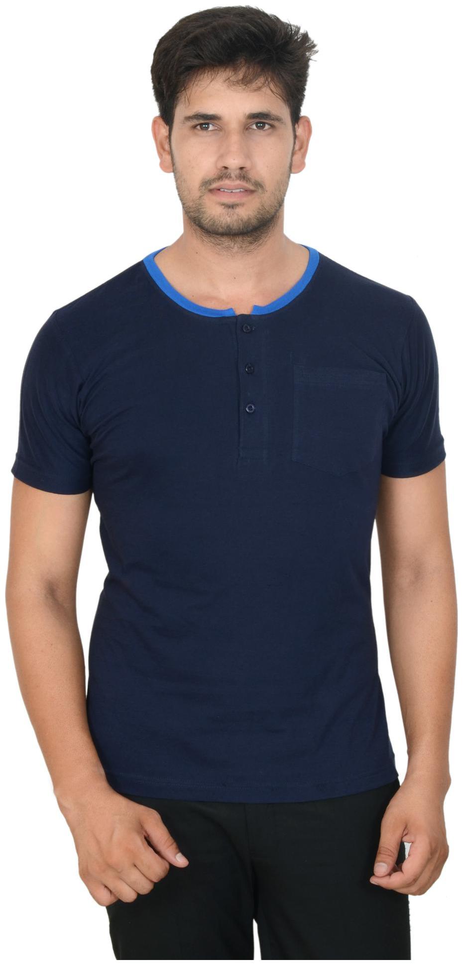 

Clodz Round Neck Half Sleeves Cotton Plain T-shirt with Pocket For Men
