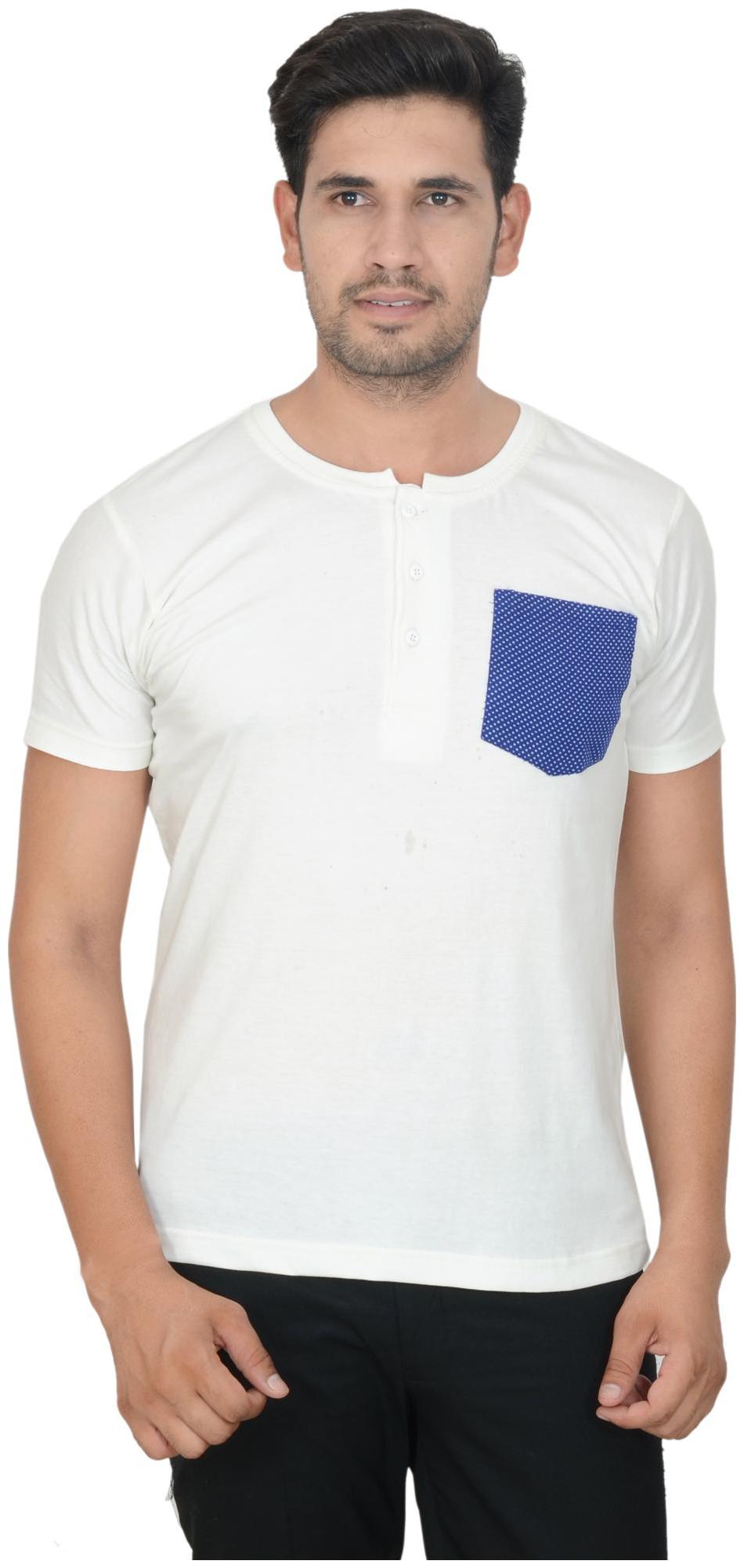 

Clodz Round Neck Half Sleeves Cotton Plain T-shirt with Pocket For Men
