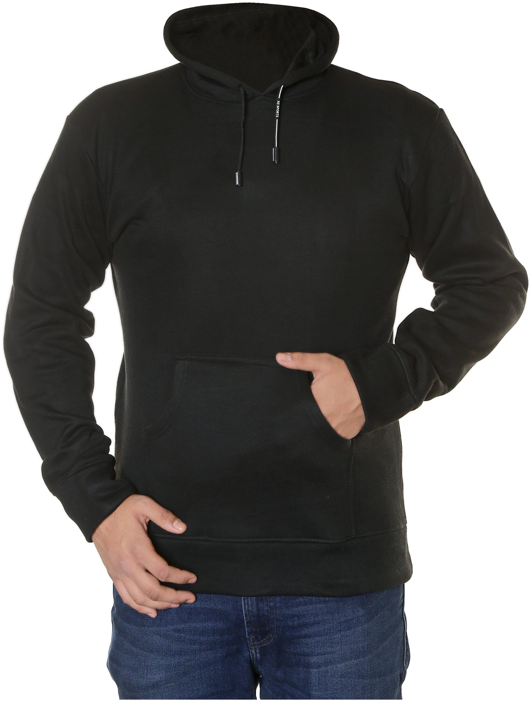 

Cloth Hut Men Black Hooded Hoodie