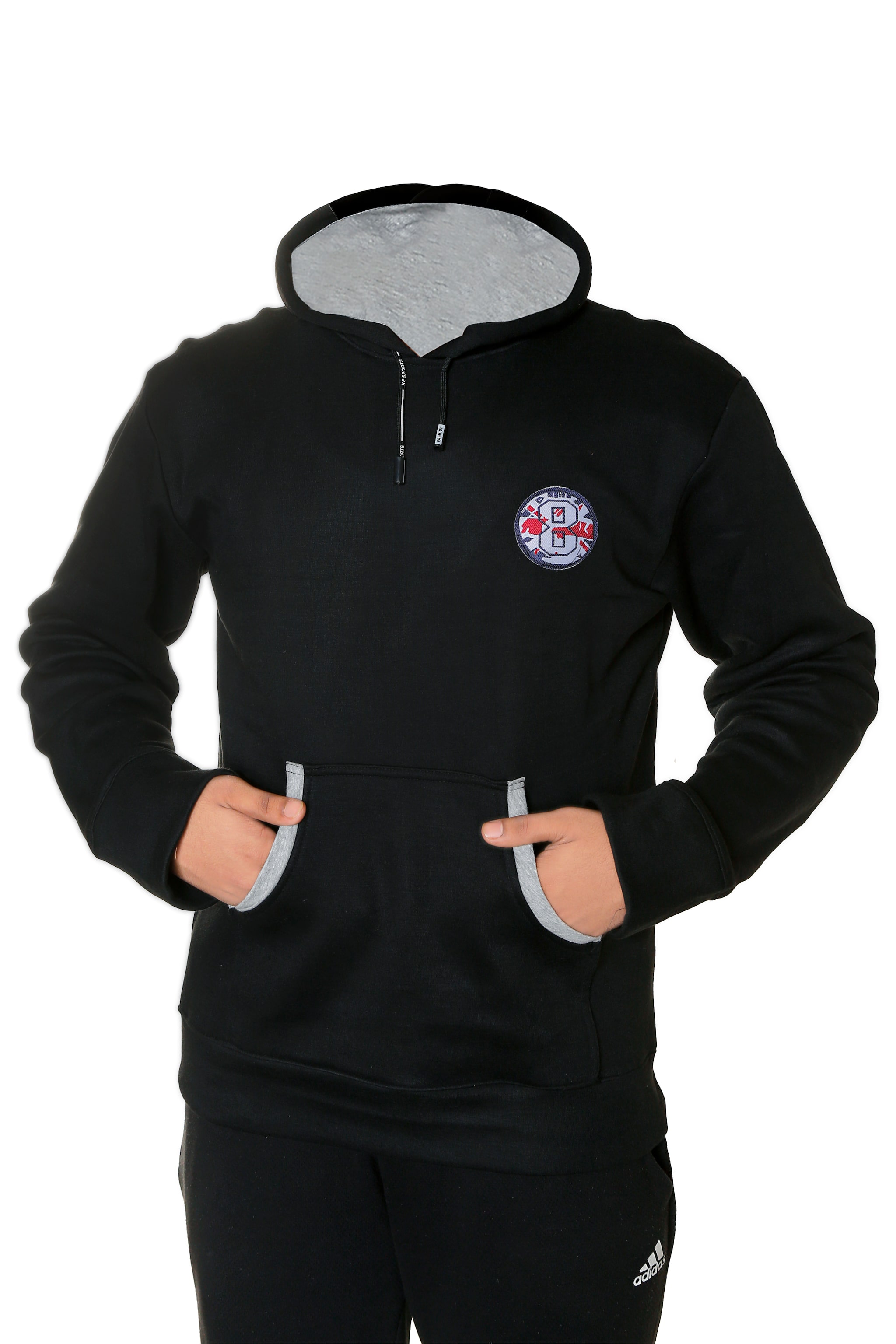 

Cloth Hut Men Black Hooded Hoodie