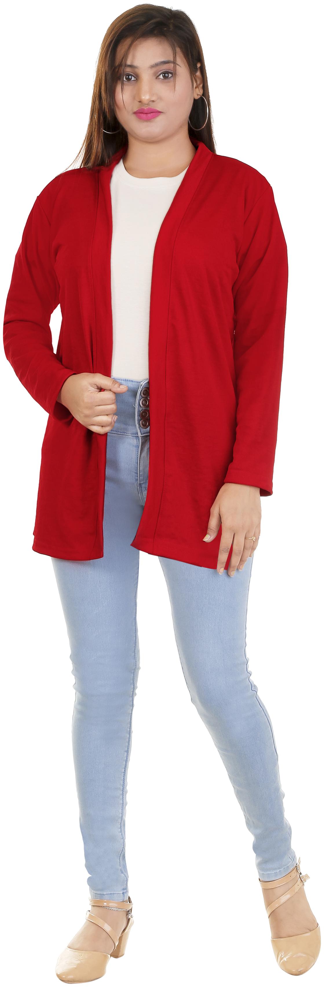

Cloth Hut Women Shrug - Red