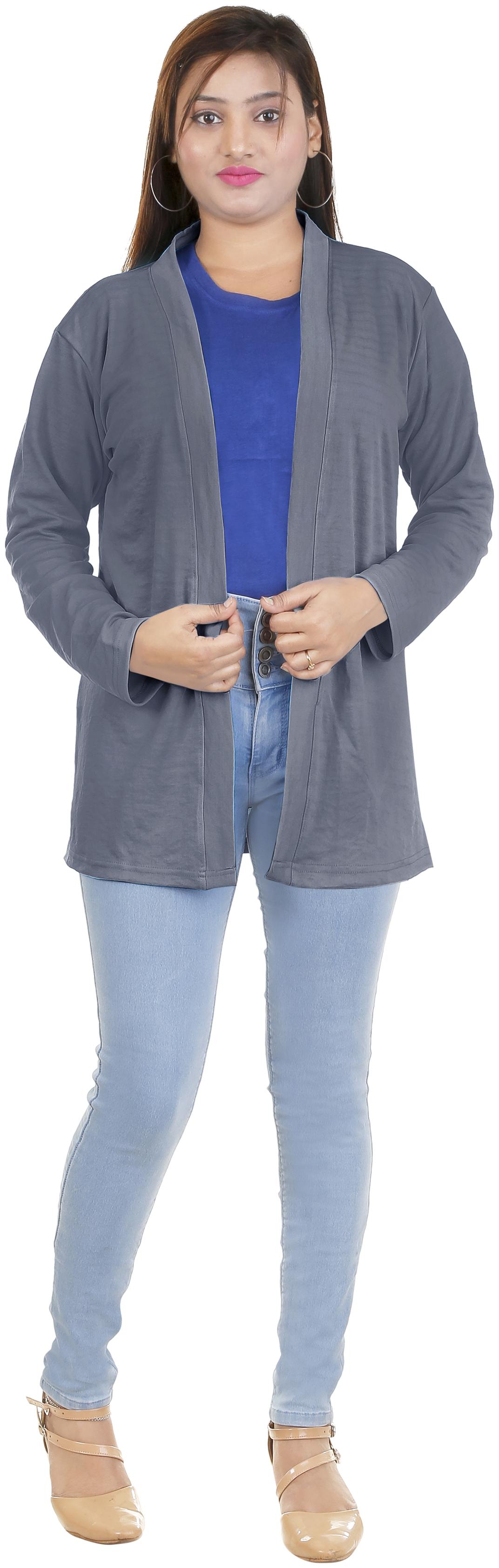 

Cloth Hut Women Shrug - Grey