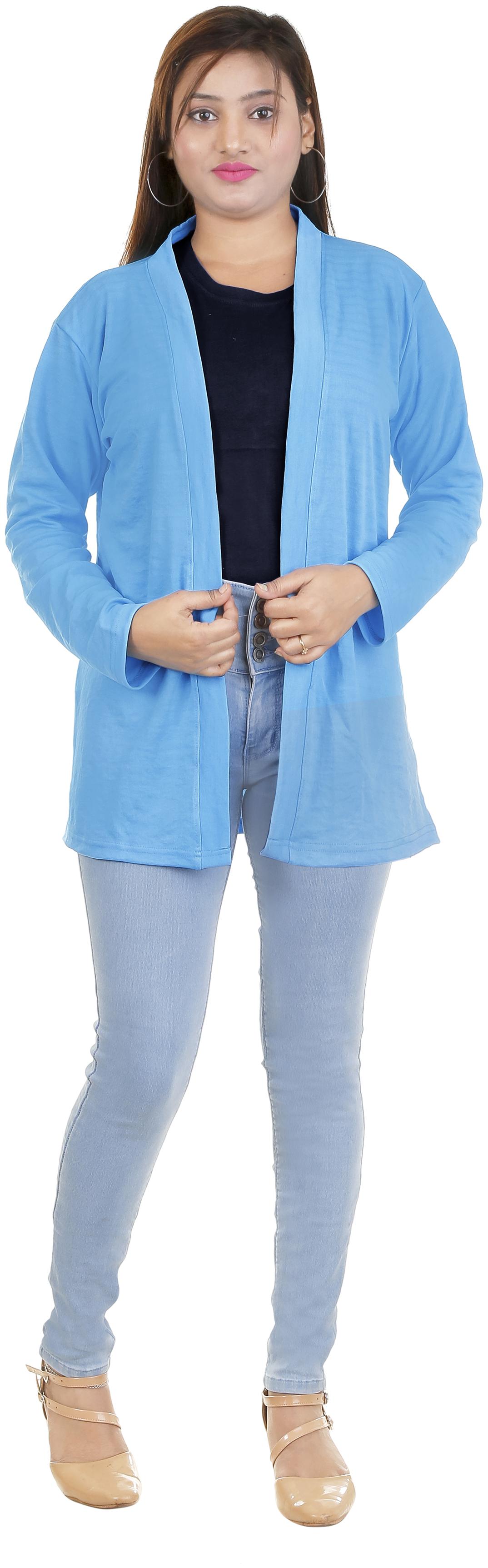 

Cloth Hut Women Shrug - Turquoise
