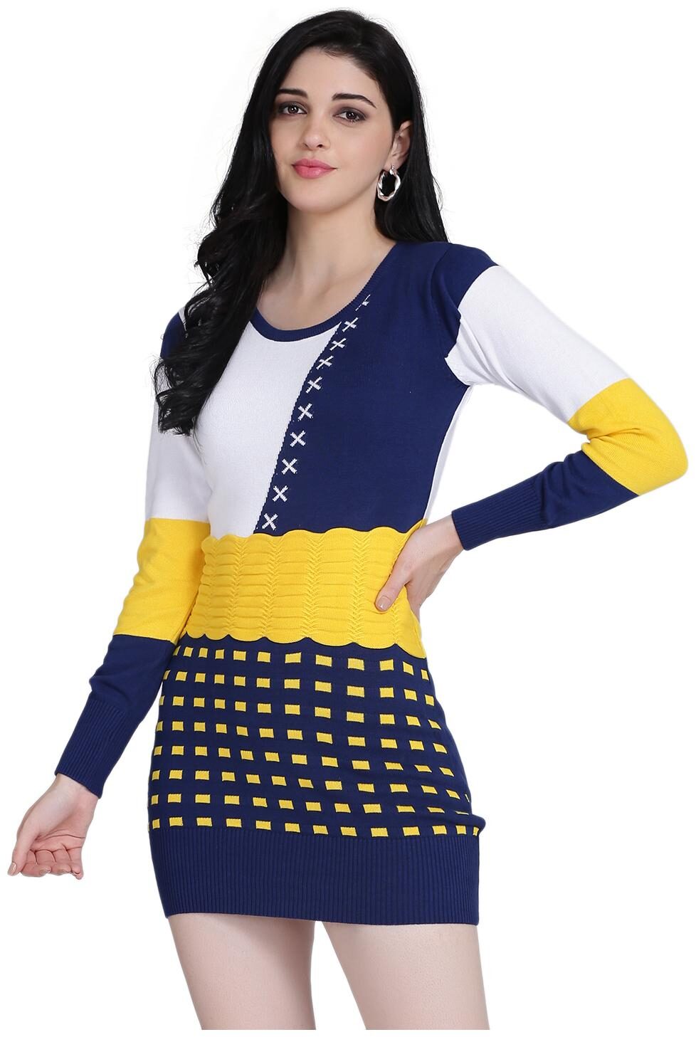 

Clothzy Multi Colorblocked Bodycon dress