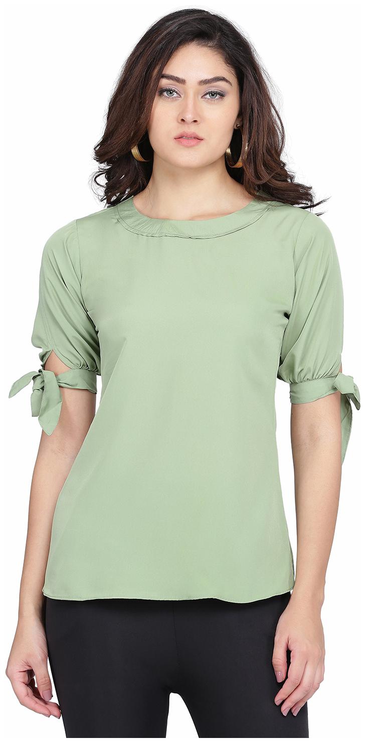 

Clothzy Women Solid Regular top - Green