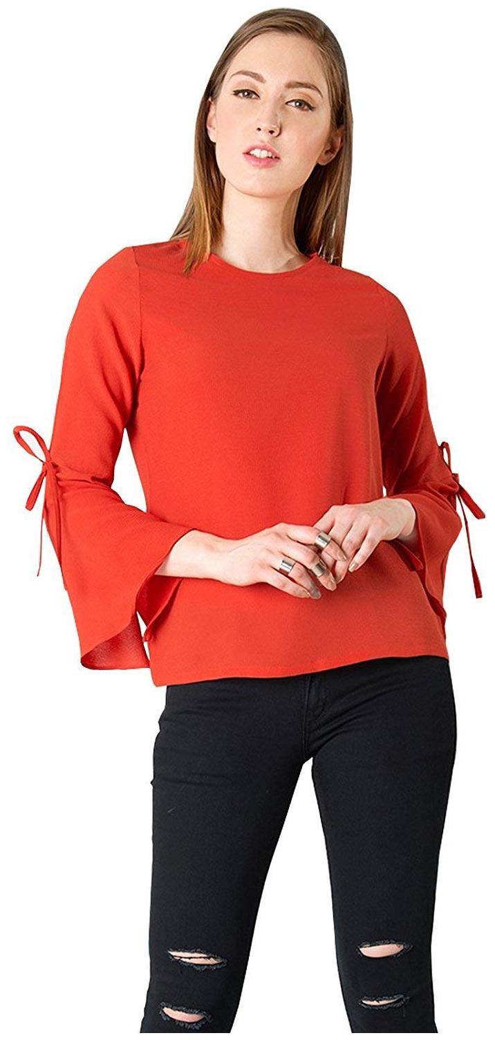

Clothzy Women Solid Regular top - Red