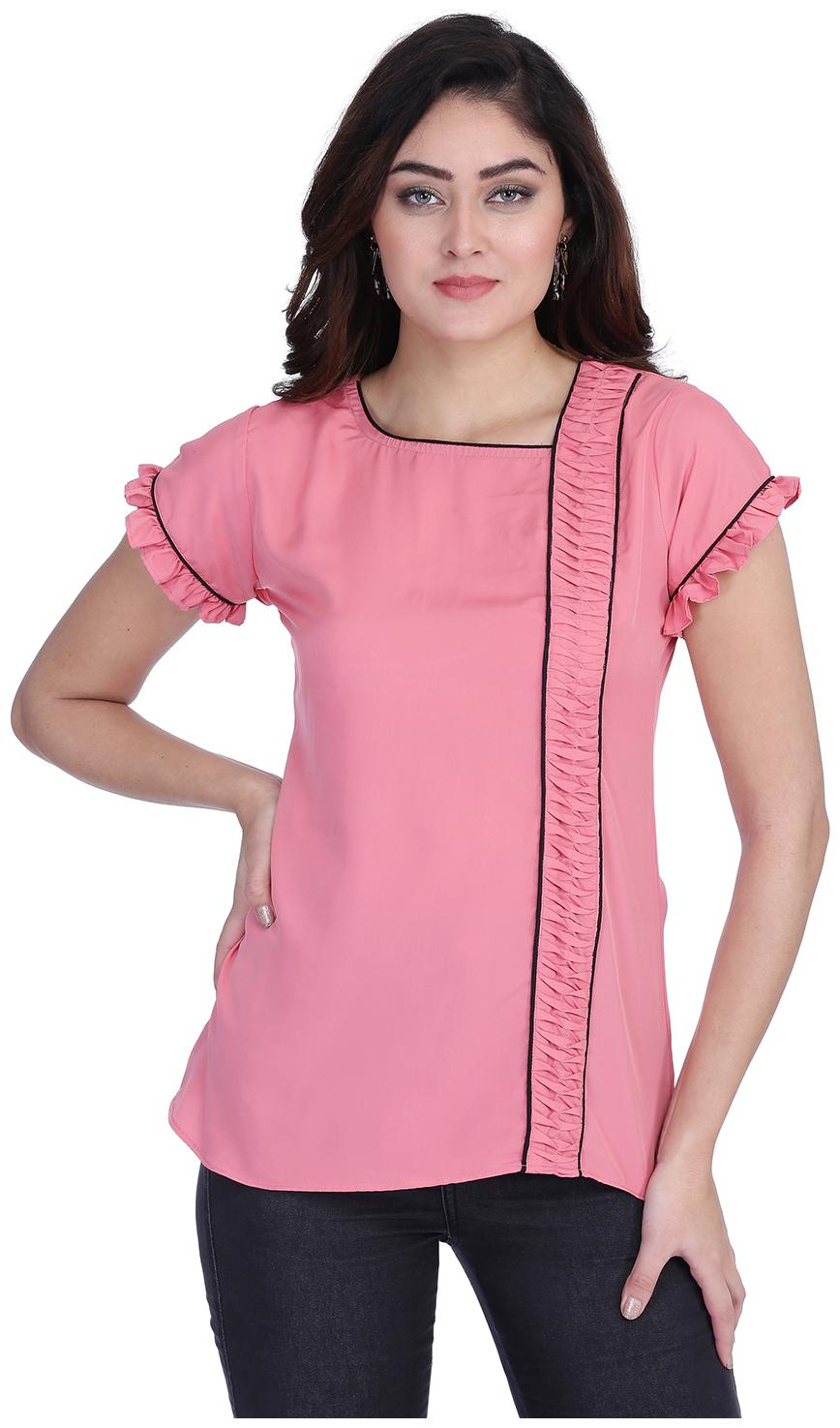 

Clothzy Women Solid Regular top - Pink