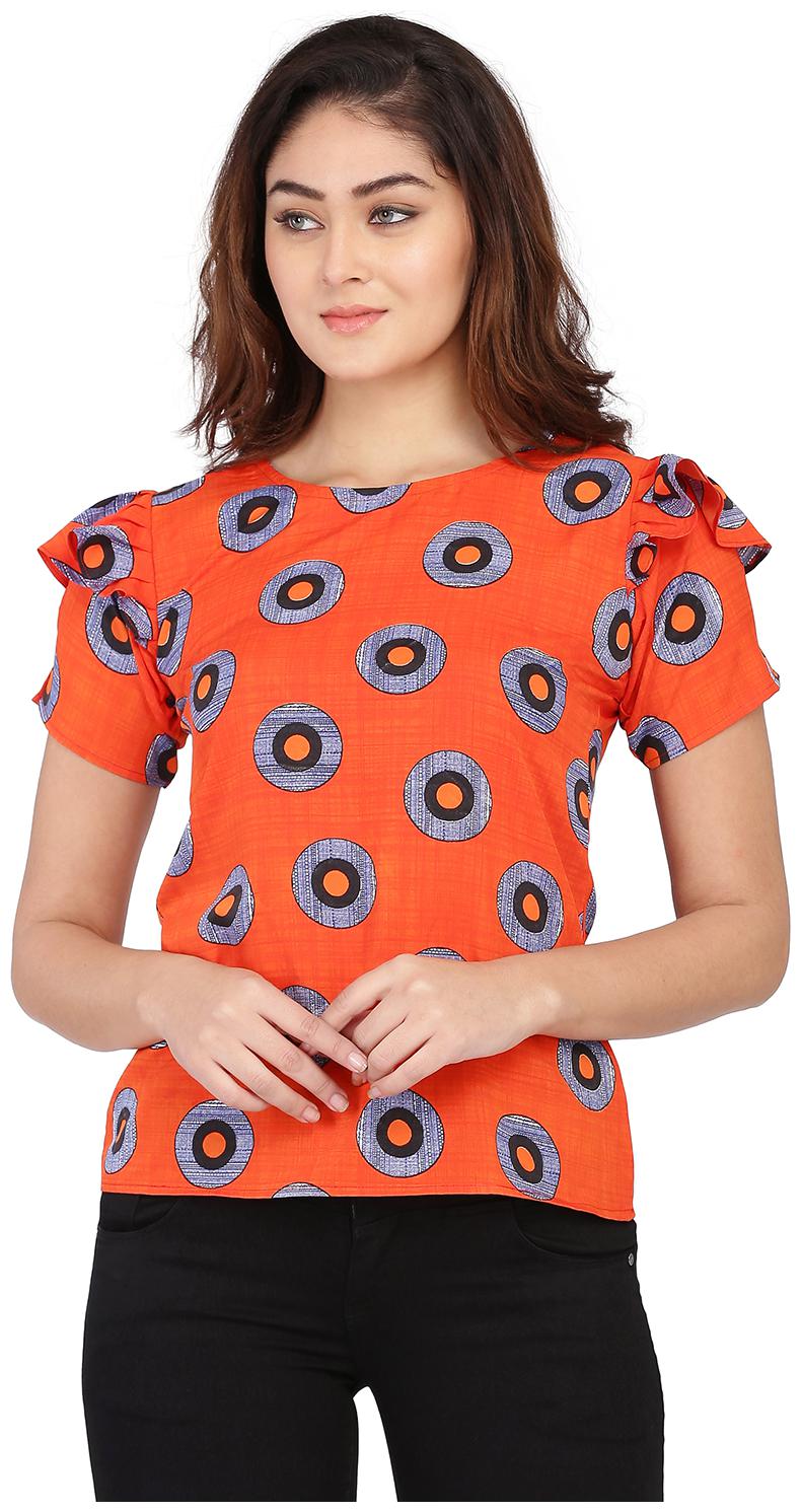 

Clothzy Women Printed Regular top - Red