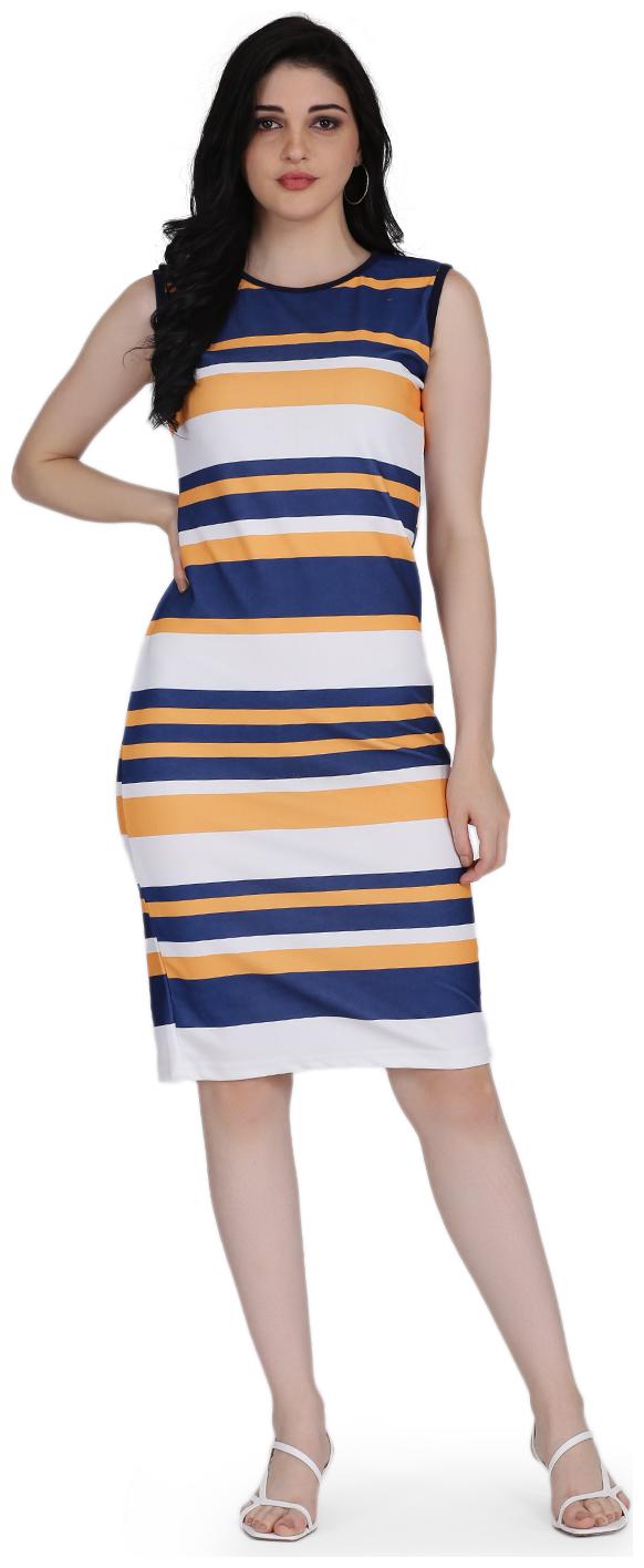 

Clothzy Multi Striped Bodycon dress