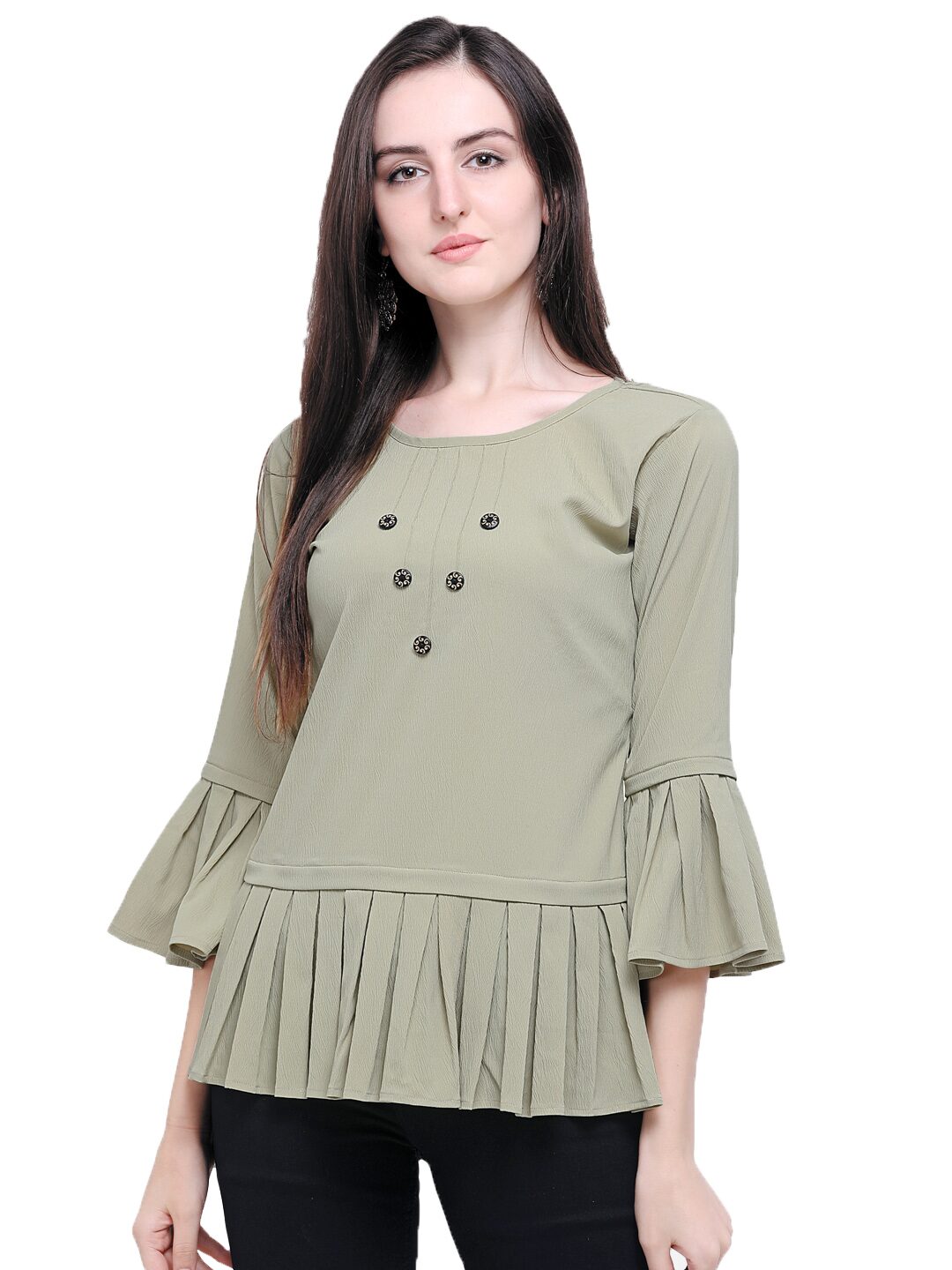 

Clothzy Women Solid Regular top - Grey