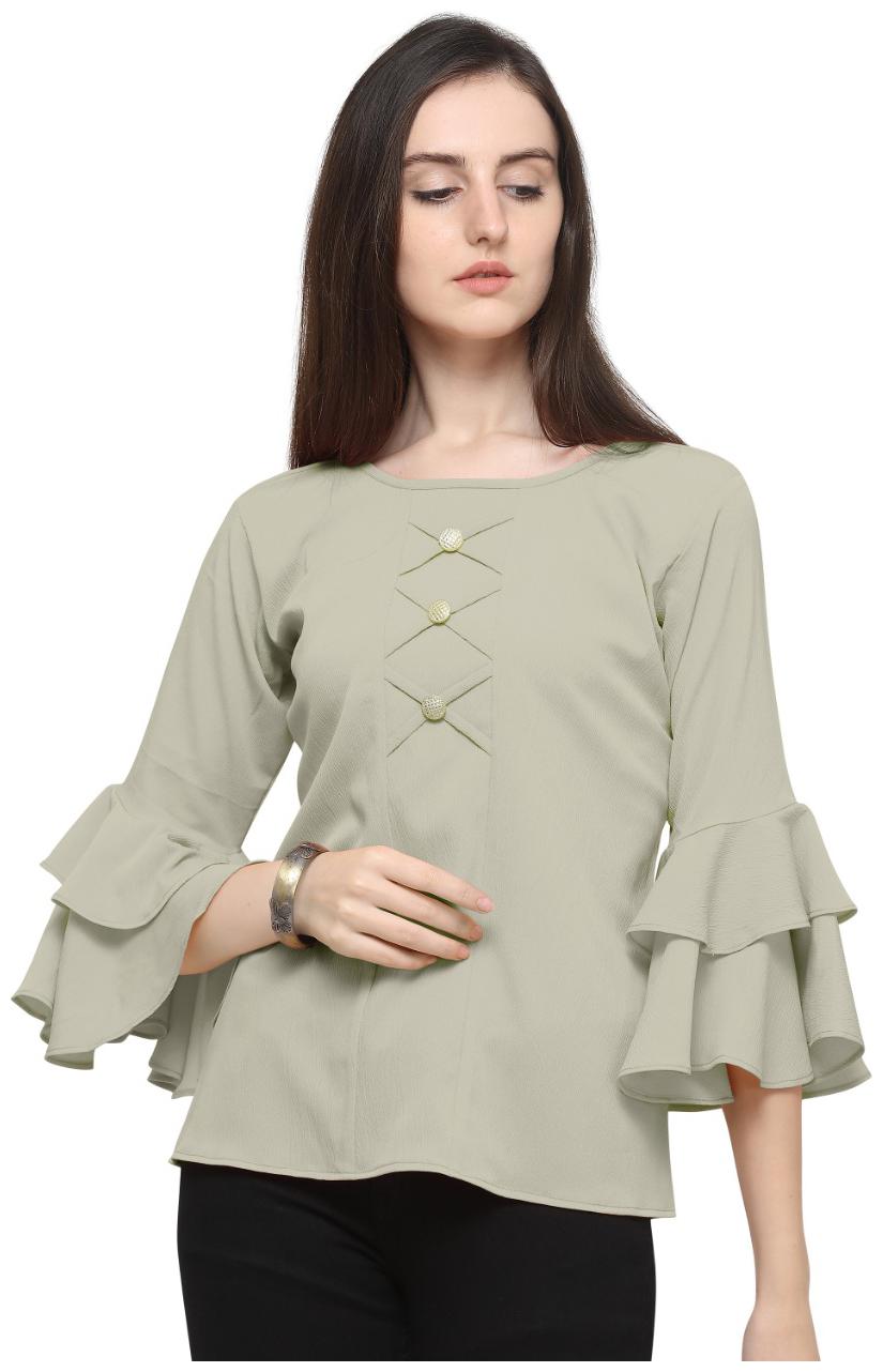 

Clothzy Women Solid Regular top - Grey