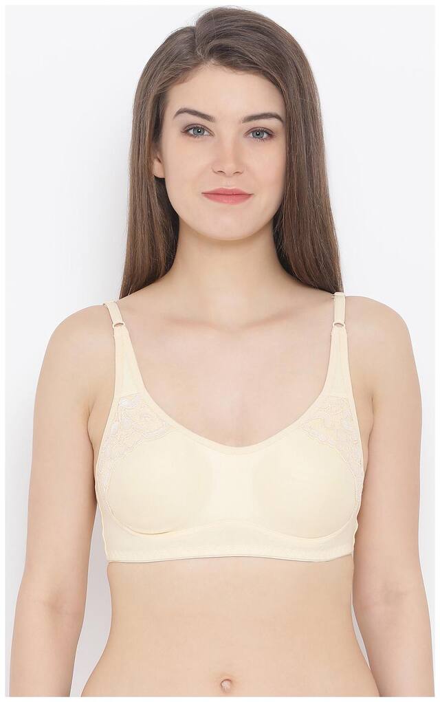 Clovia Non Padded Cotton T Shirt Bra - Beige