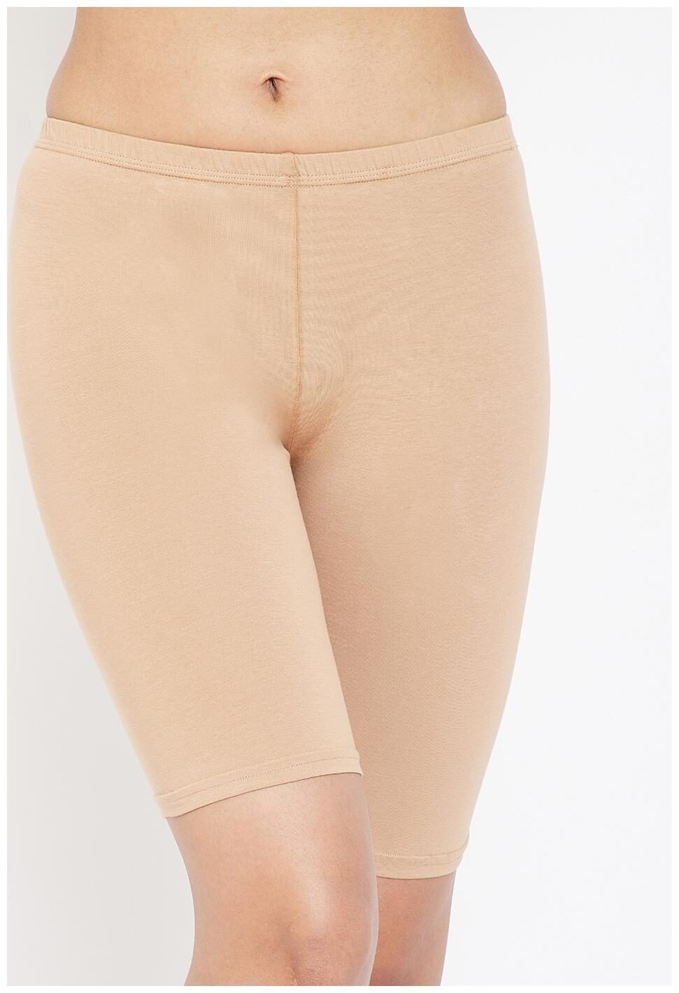 

Clovia Pack Of 1 Solid Mid Waist Boyshorts - Beige