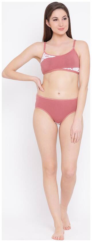 Clovia Solid T-shirt bra - 2 Lingerie Set
