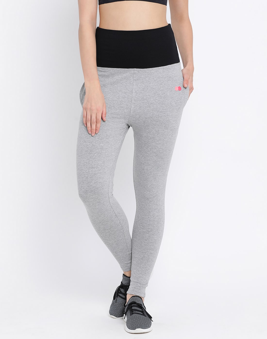 

Clovia Solid Tights - Grey