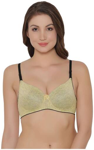 Clovia Cotton Rich Padded Non-Wired Push-Up Multiway T-Shirt Bra