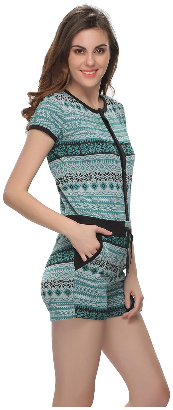 

Clovia Polka dots Jumpsuit - Green