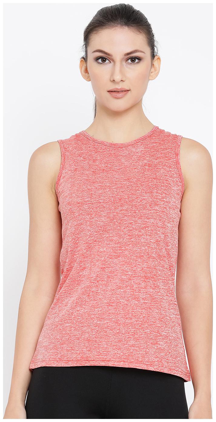 

Clovia Women Pink Slim fit Round neck Polyester Tank top