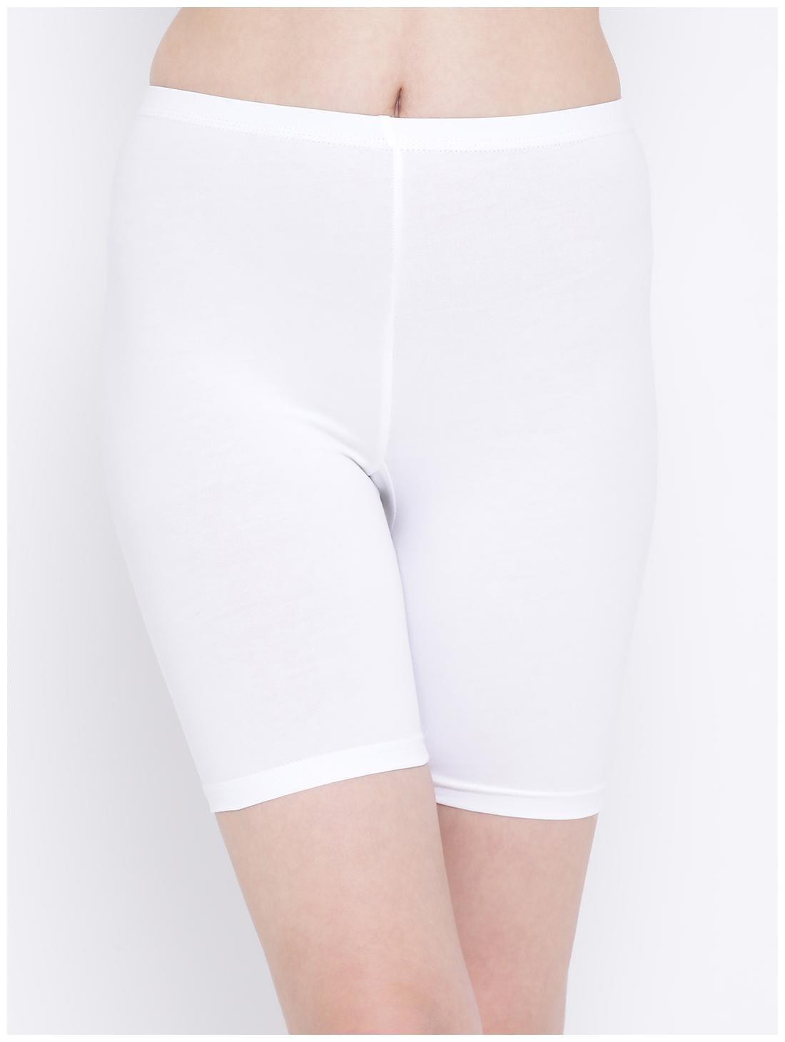 

Clovia Women Solid Sport shorts - White