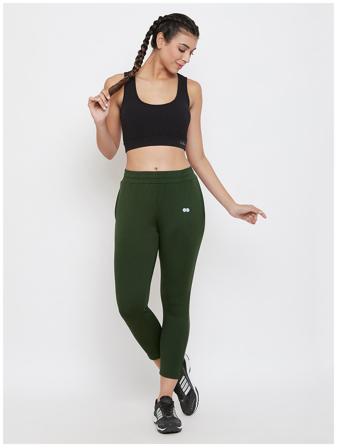 

Clovia Solid Tights - Green