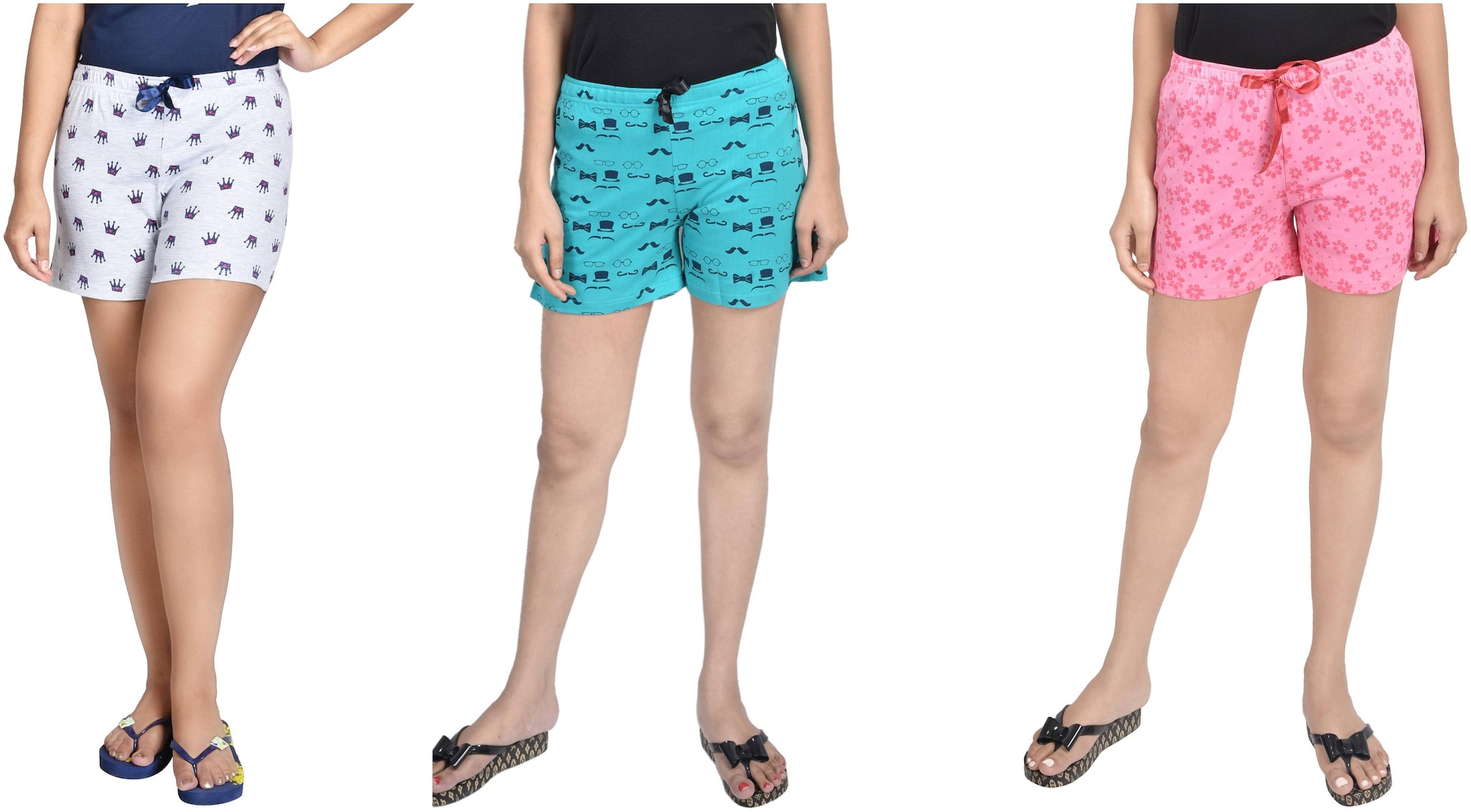 

CLUB A9 Women Printed Regular shorts - Assorted