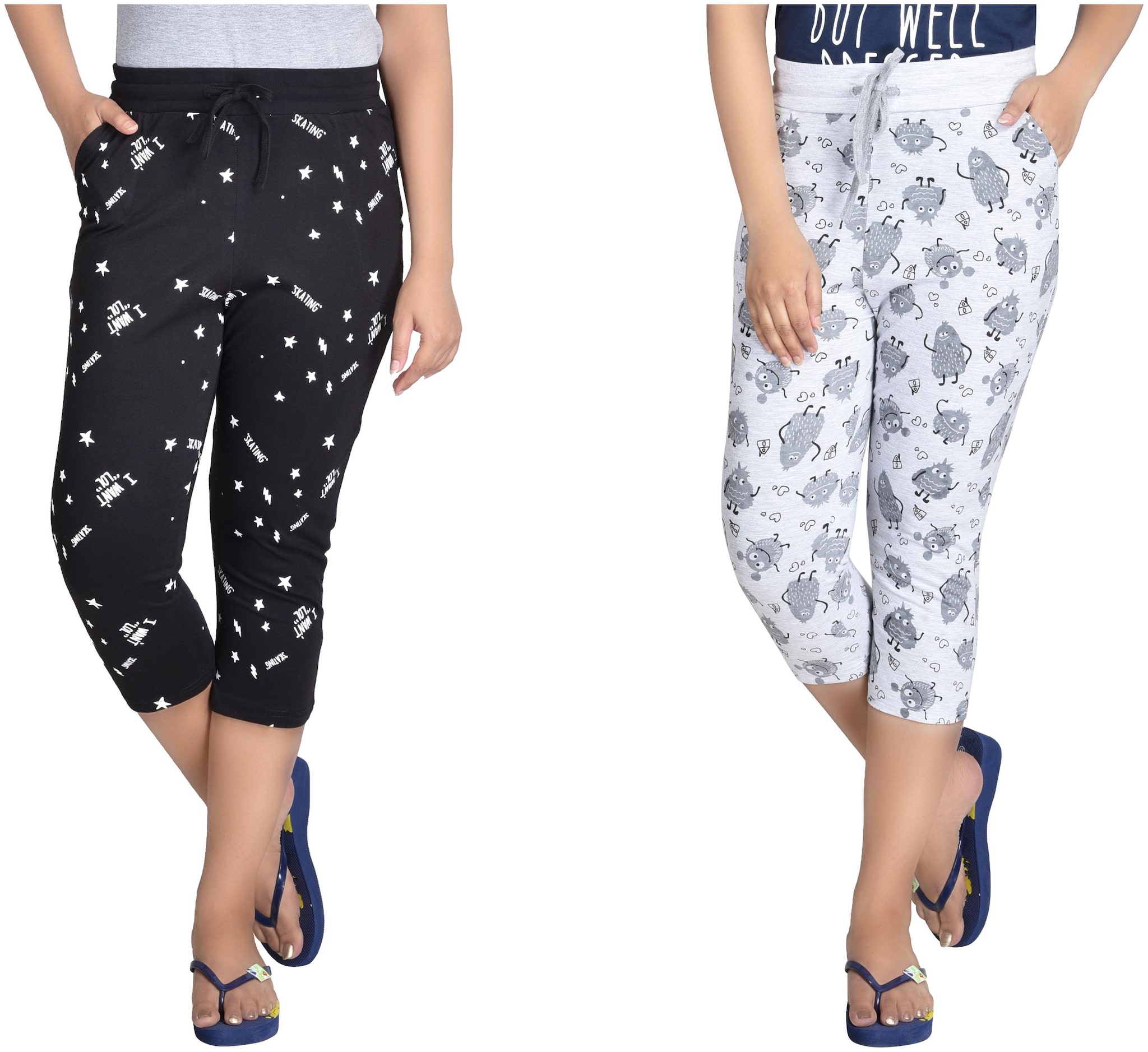 

CLUB A9 Women Printed Regular capri - Assorted