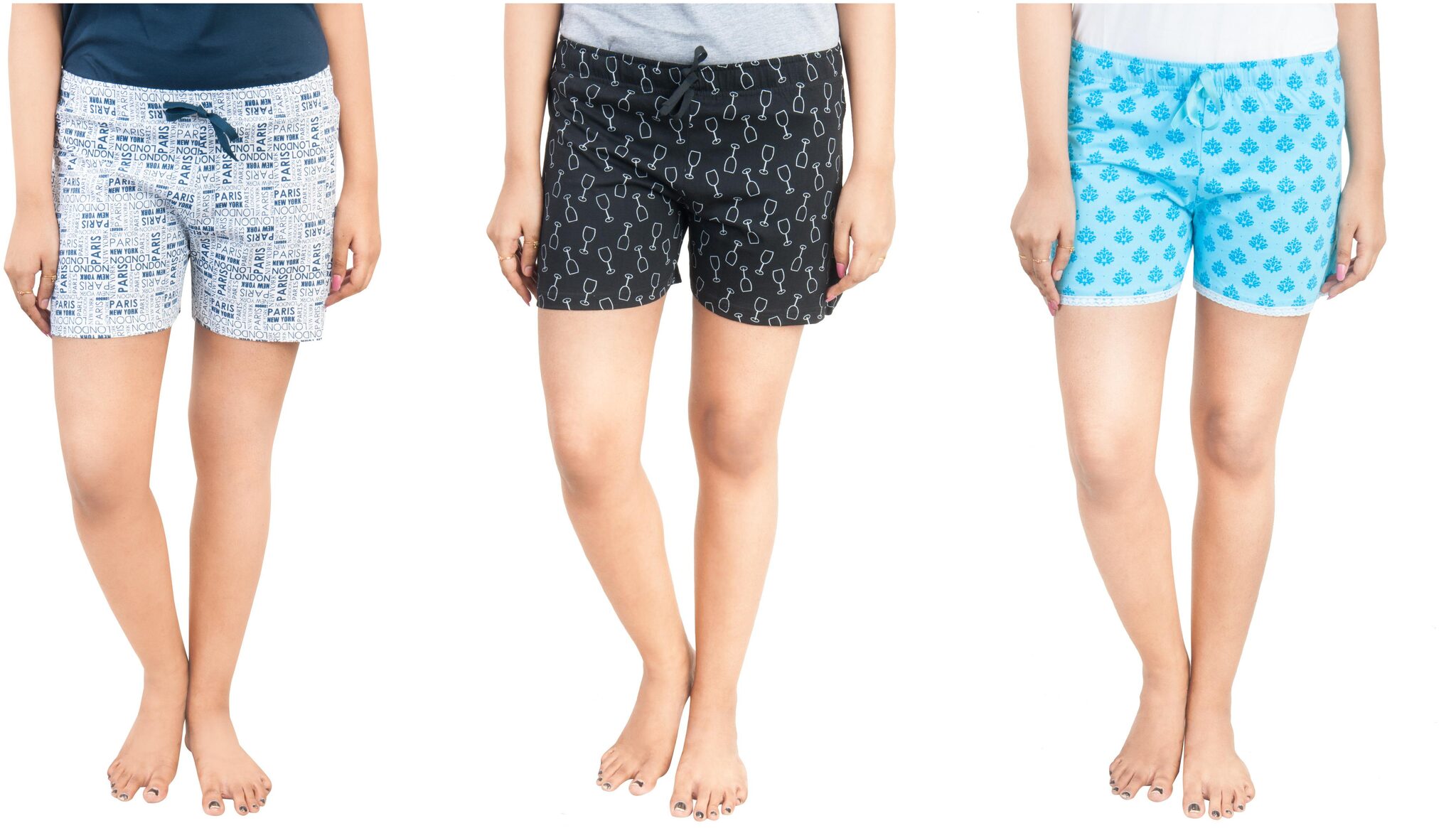 

CLUB A9 Women Printed Regular shorts - Assorted