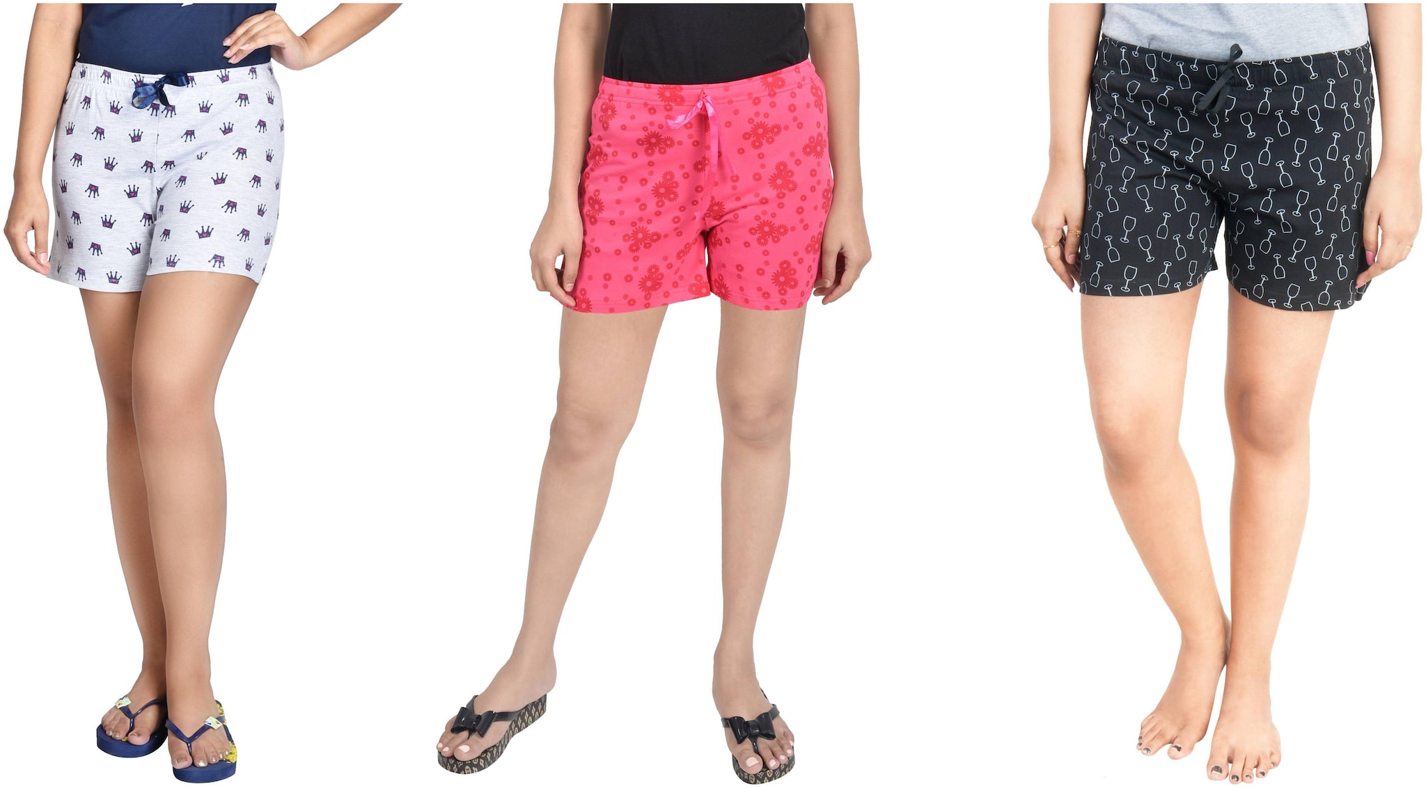 

CLUB A9 Women Printed Regular shorts - Assorted