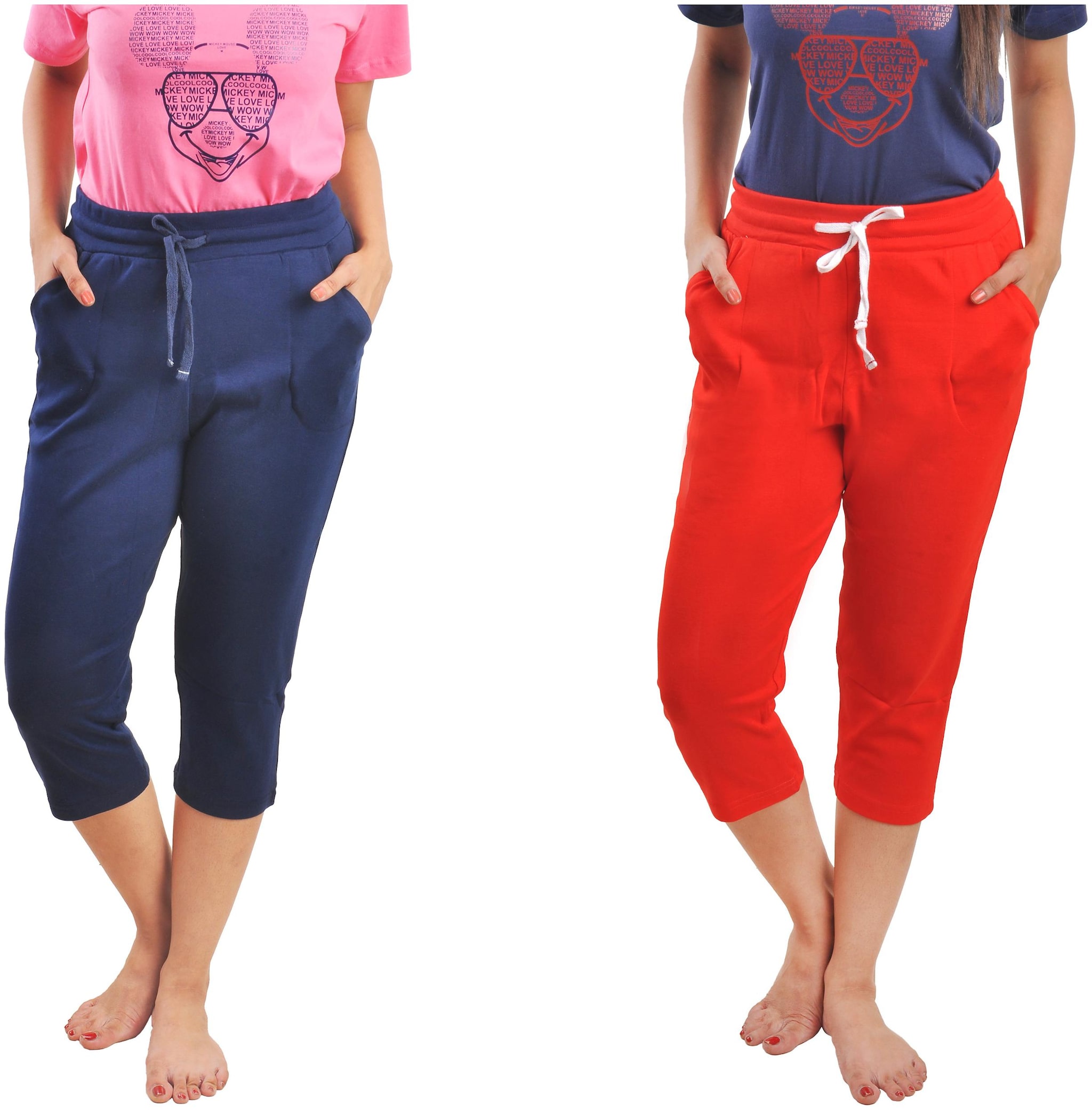 

CLUB A9 Women Solid Regular capri - Multi