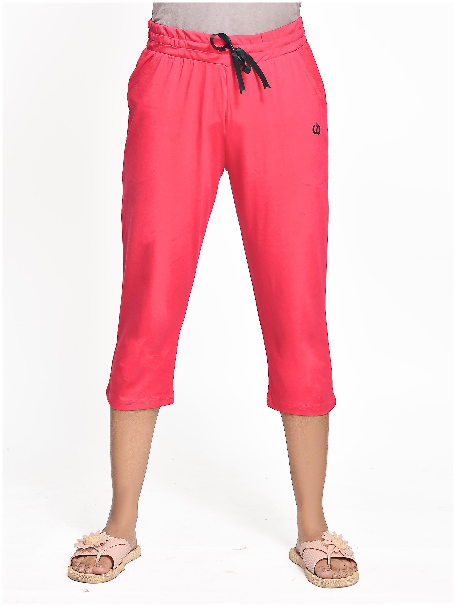 

CLUB A9 Women Solid Regular capri - Pink