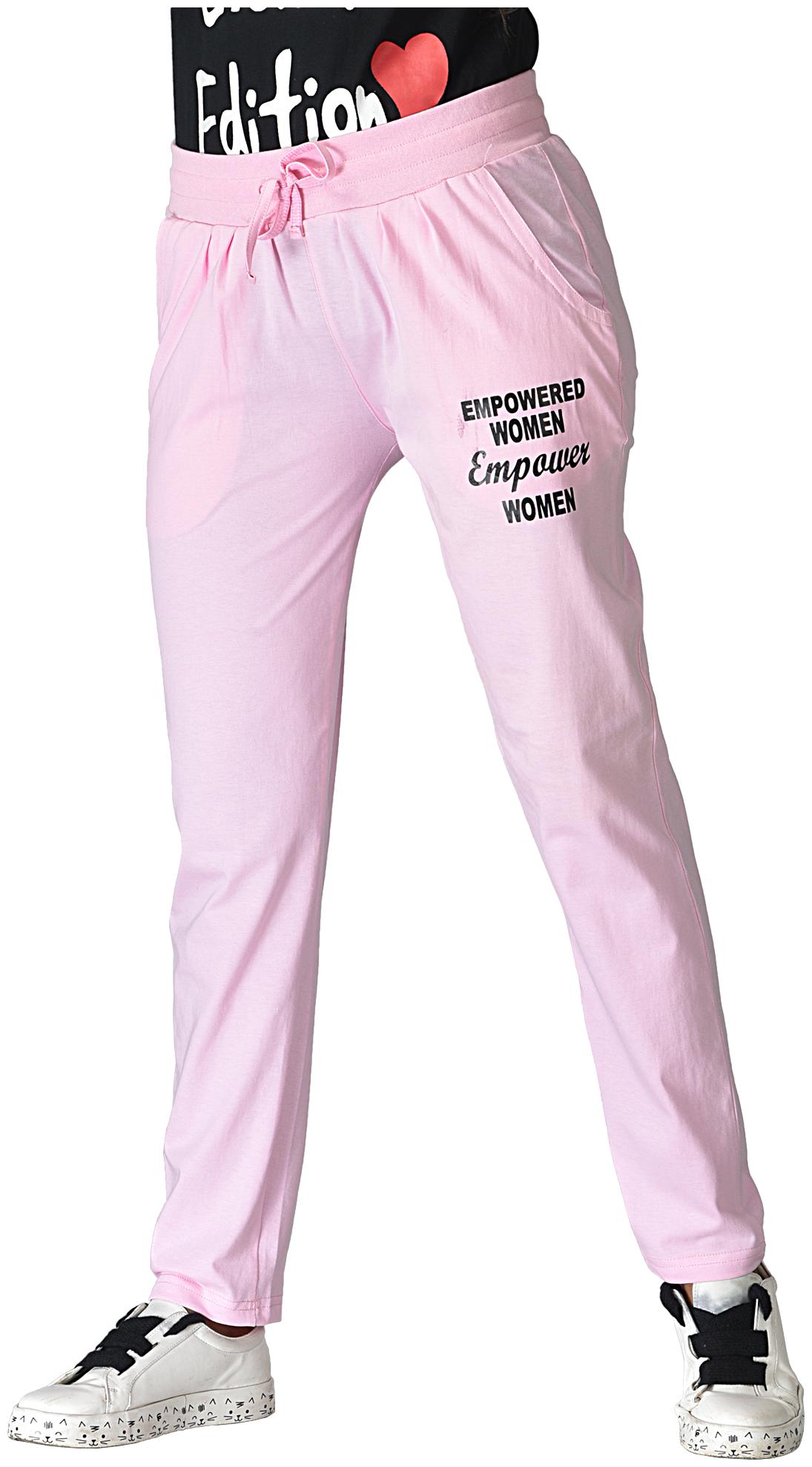 

CLUB A9 Women Regular fit Cotton Printed Track pants - Pink