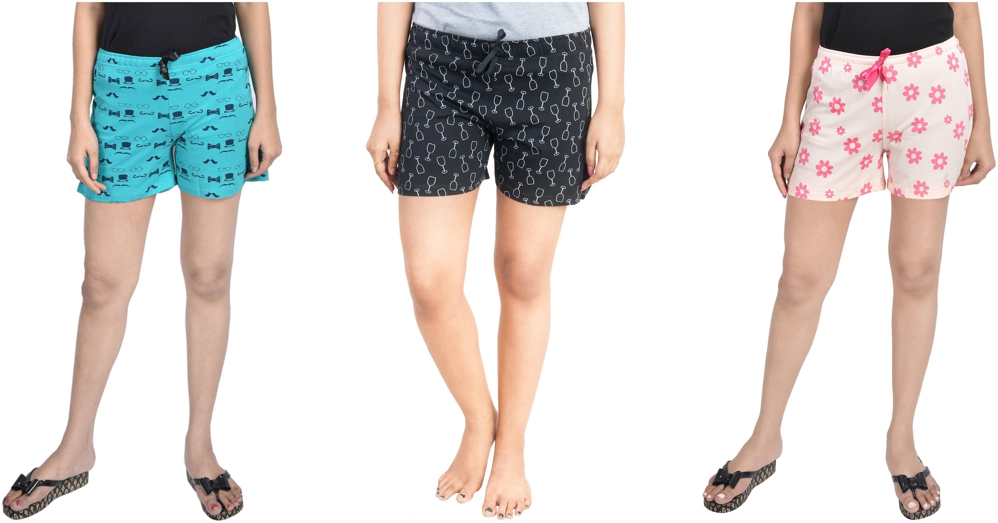 

CLUB A9 Women Printed Regular shorts - Assorted