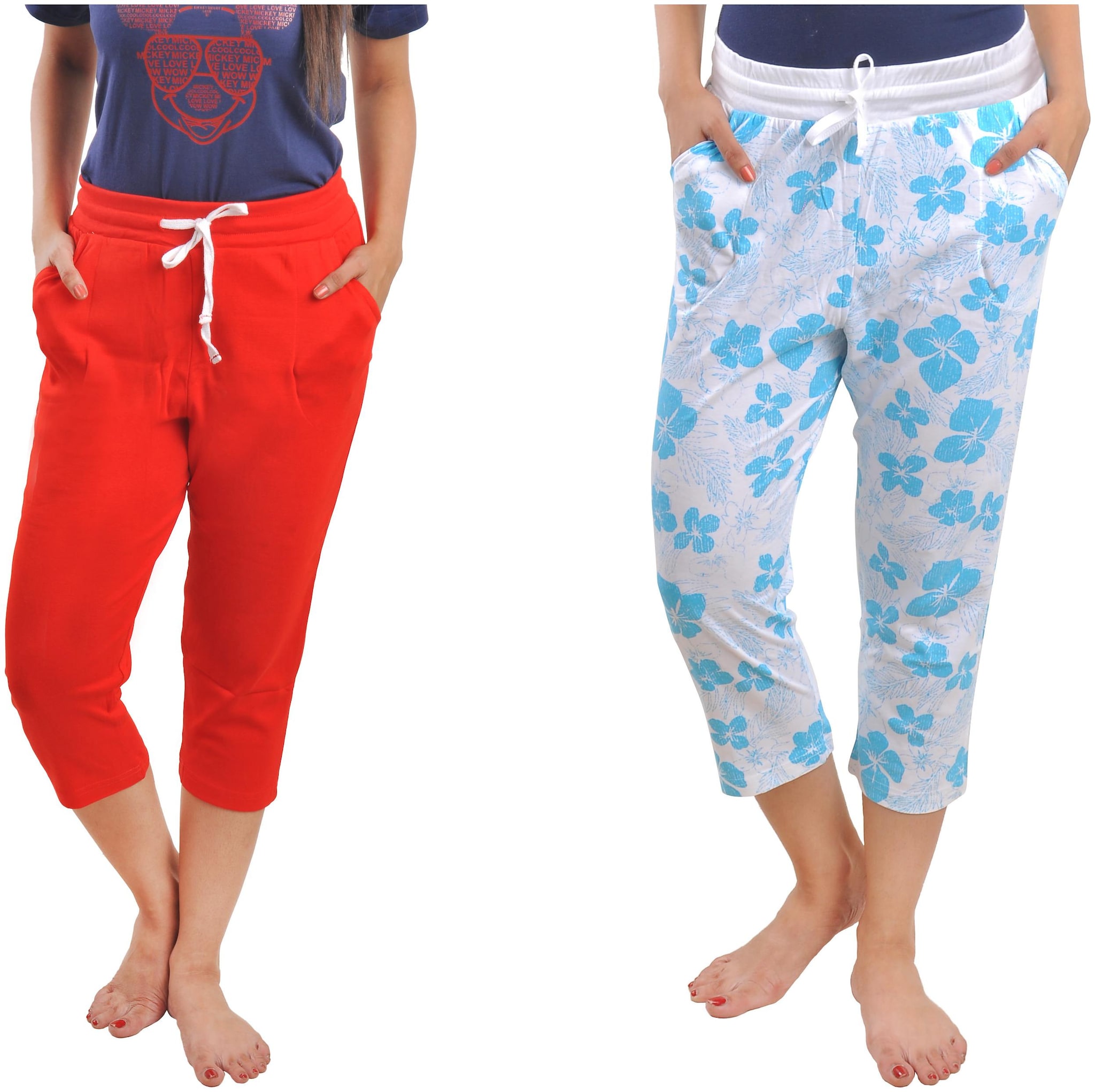 

CLUB A9 Women Solid Regular capri - Multi