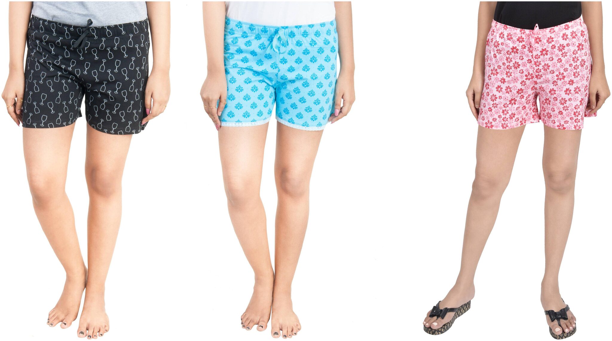 

CLUB A9 Women Printed Regular shorts - Assorted