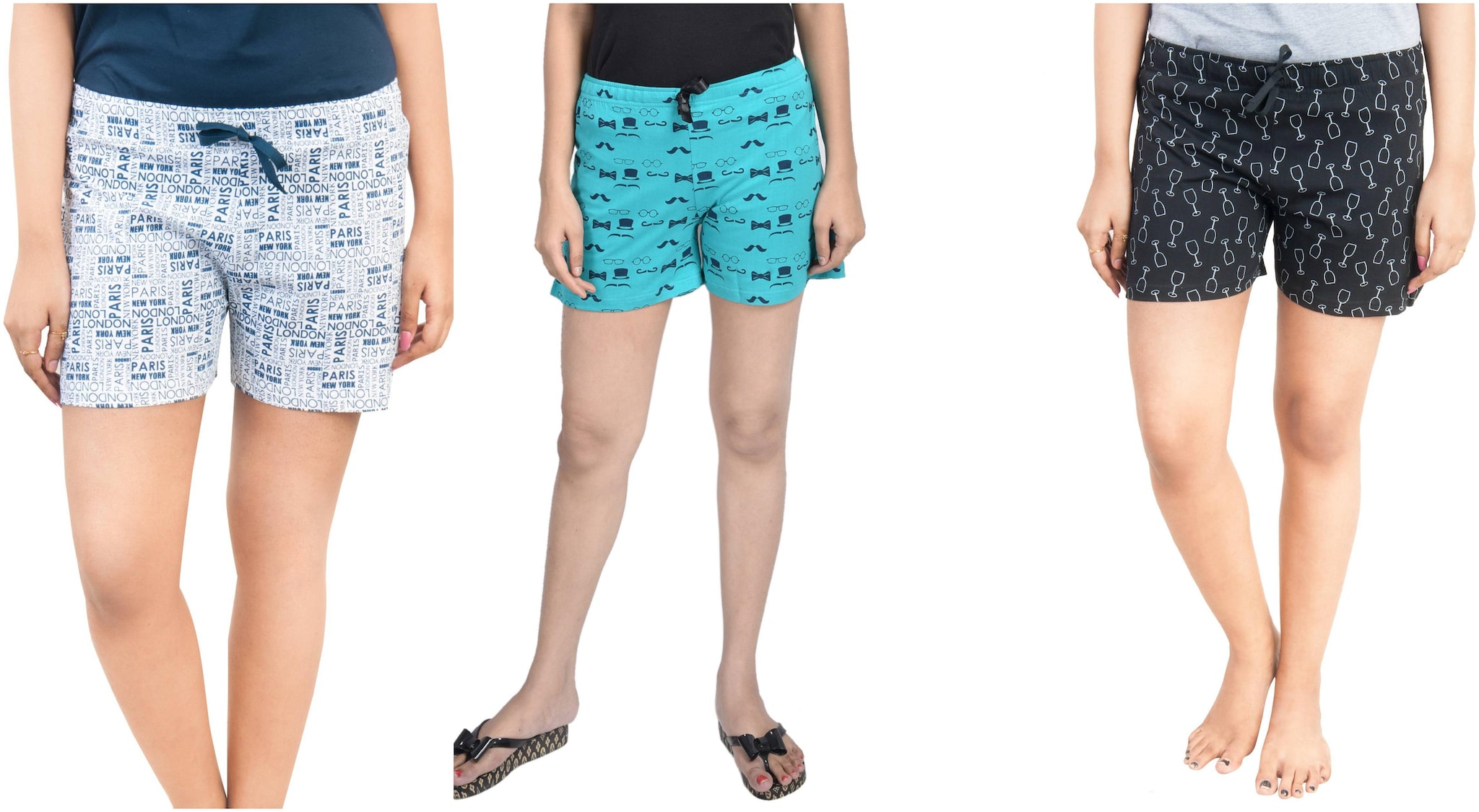 

CLUB A9 Women Printed Regular shorts - Assorted